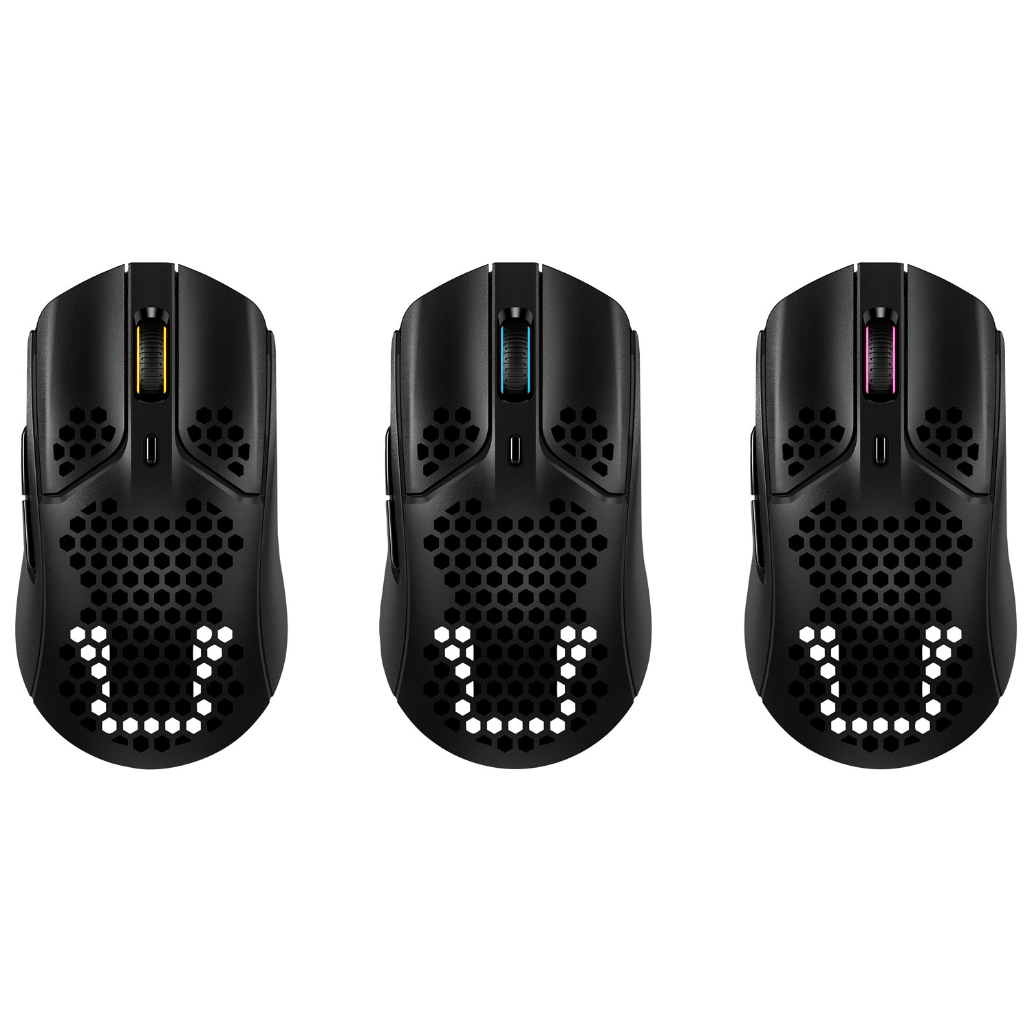 Souris de jeu sans fil de 16000 ppp Pixart PAW3335 Pulsefire Haste de HyperX - Noir