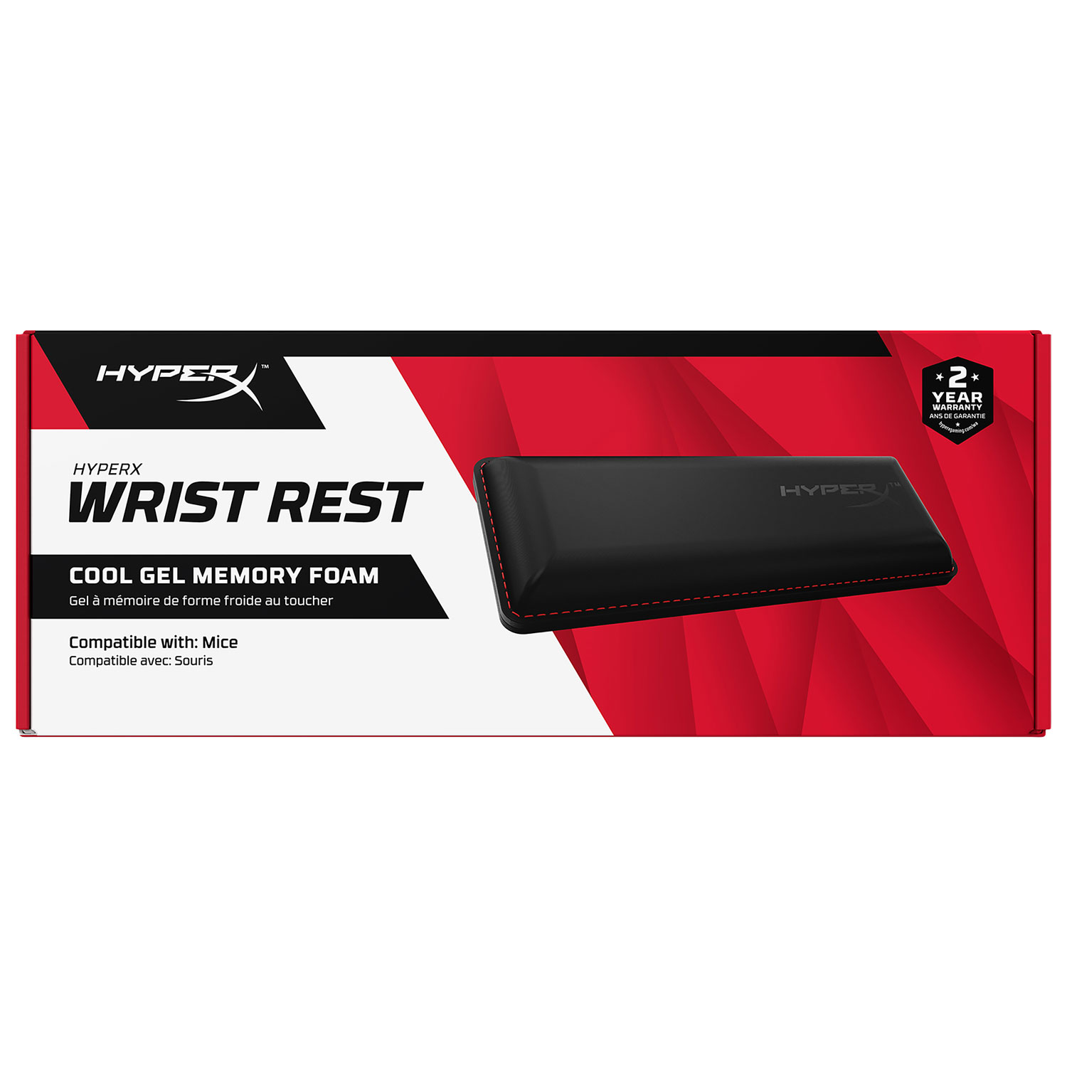 HyperX Cool Gel Memory Foam Wrist Rest for Mouse Pad- Black