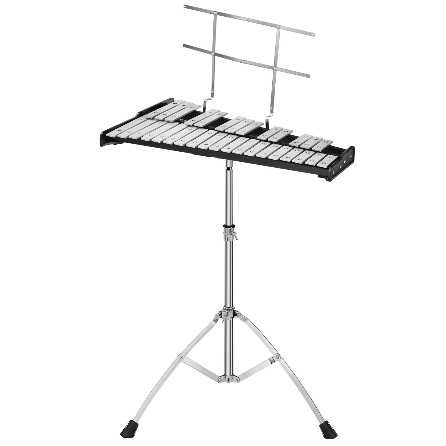 TopBuy – Trousse de sonnette Xylophone percussion à support réglable et bloc d’entraînement de 8 po, 32 notes