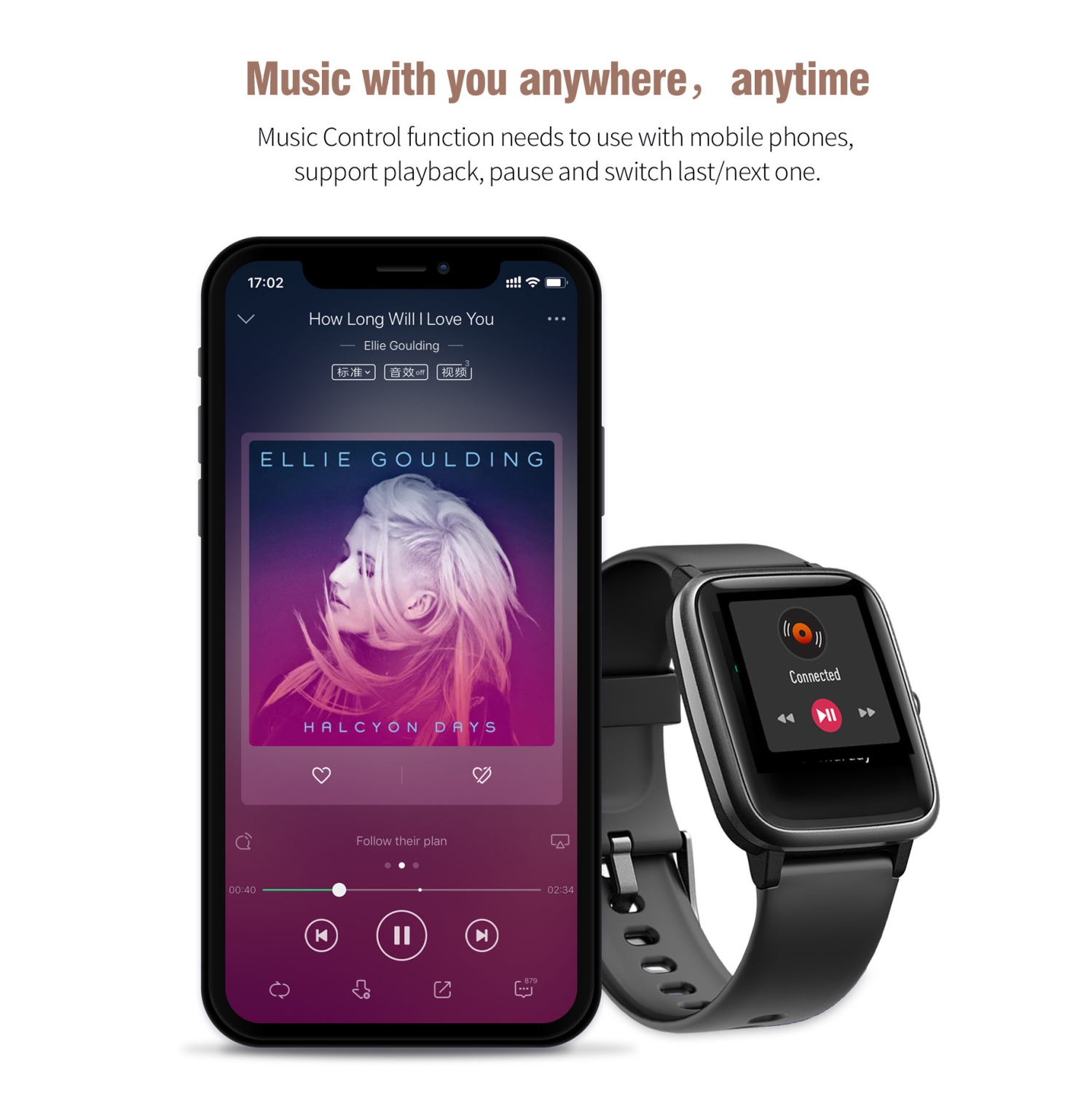 ULTREND | Gleam | Fitness Tracker | Smart Watch for Android and iPhones