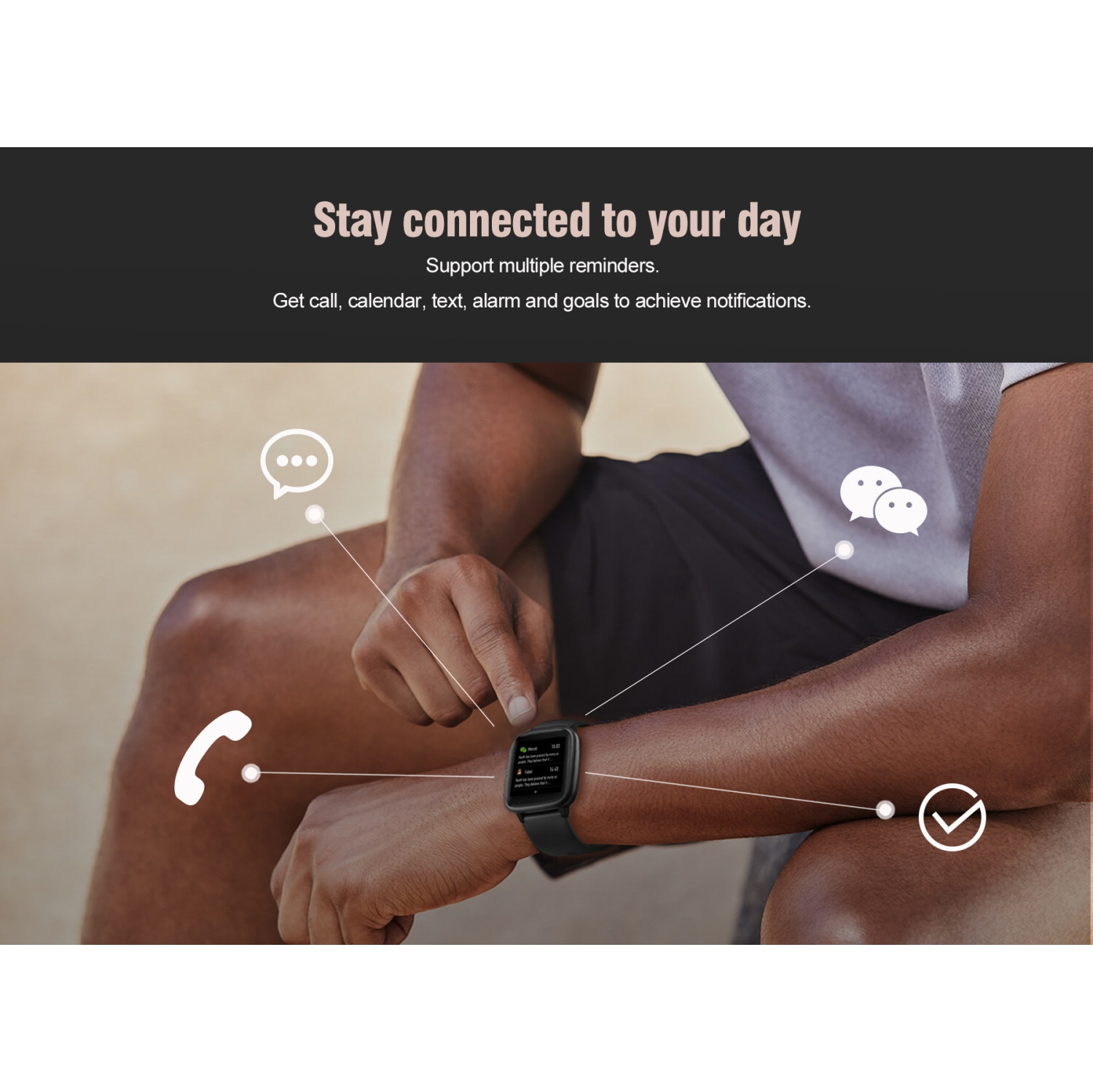 ULTREND | Gleam | Fitness Tracker | Smart Watch for Android and iPhones