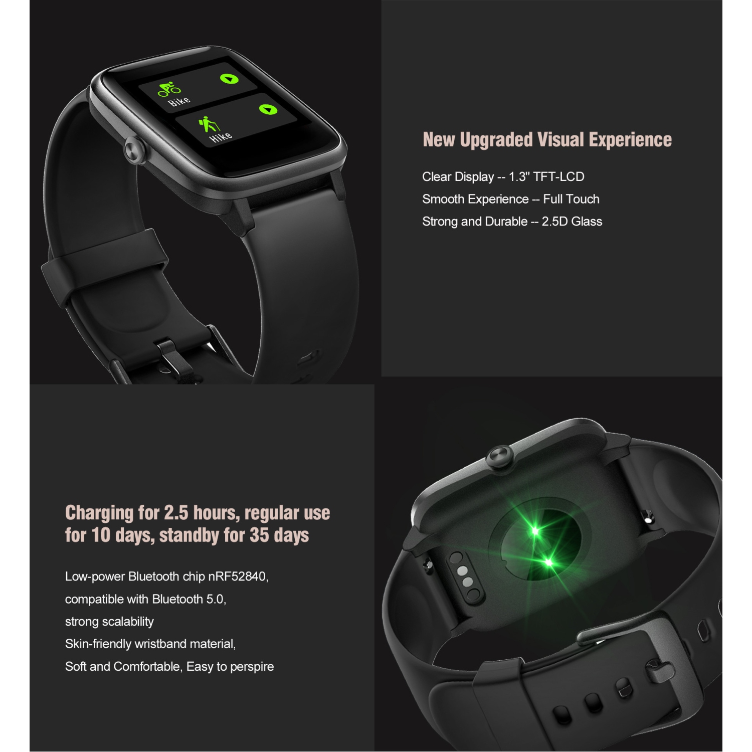 ULTREND | Gleam | Fitness Tracker | Smart Watch for Android and iPhones