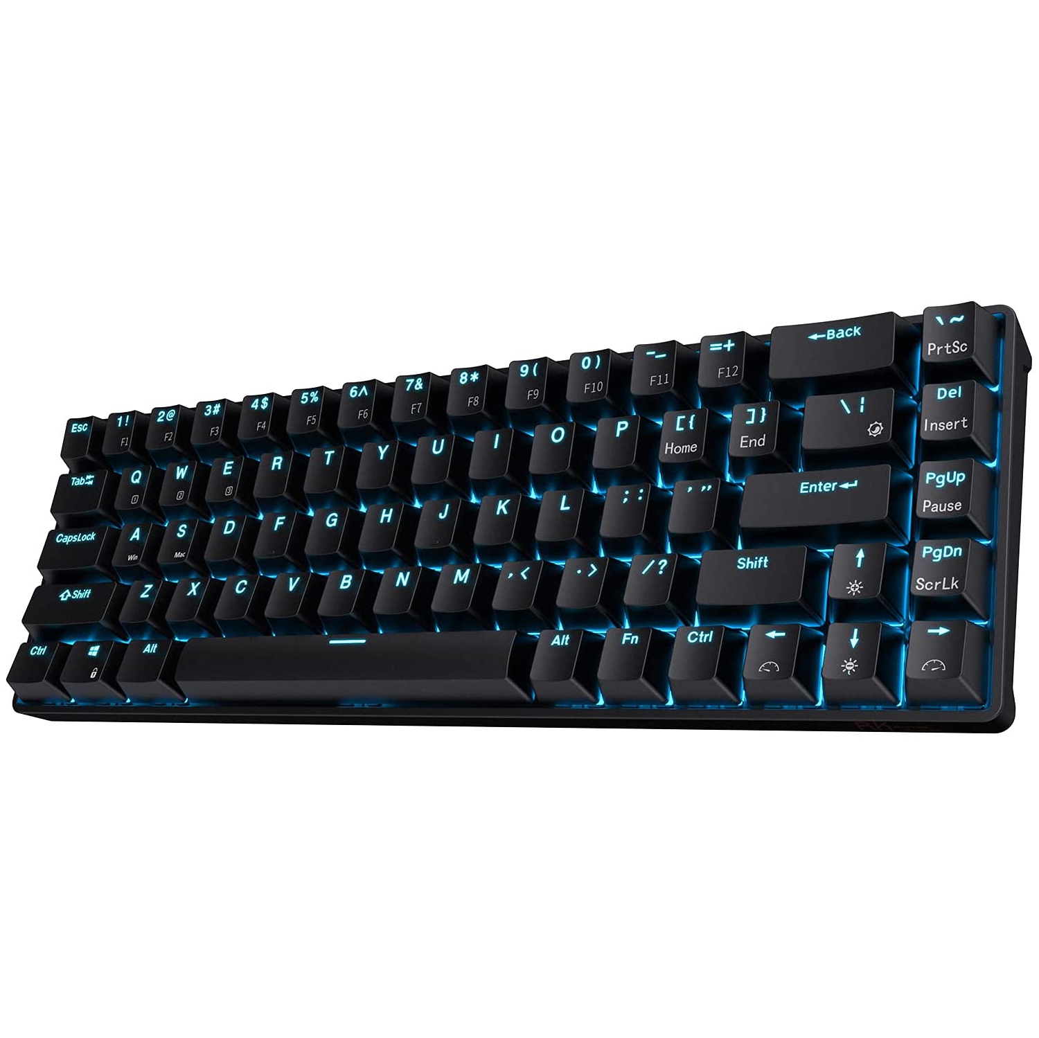 RK ROYAL KLUDGE RK68 Wireless Hot Swappable 65% Mechanical Keyboard, 60% 68 Keys Compact Bluetooth Gaming Keyboard with Stand-Alone Arrow/Control Keys, Black, Quiet Red Switch