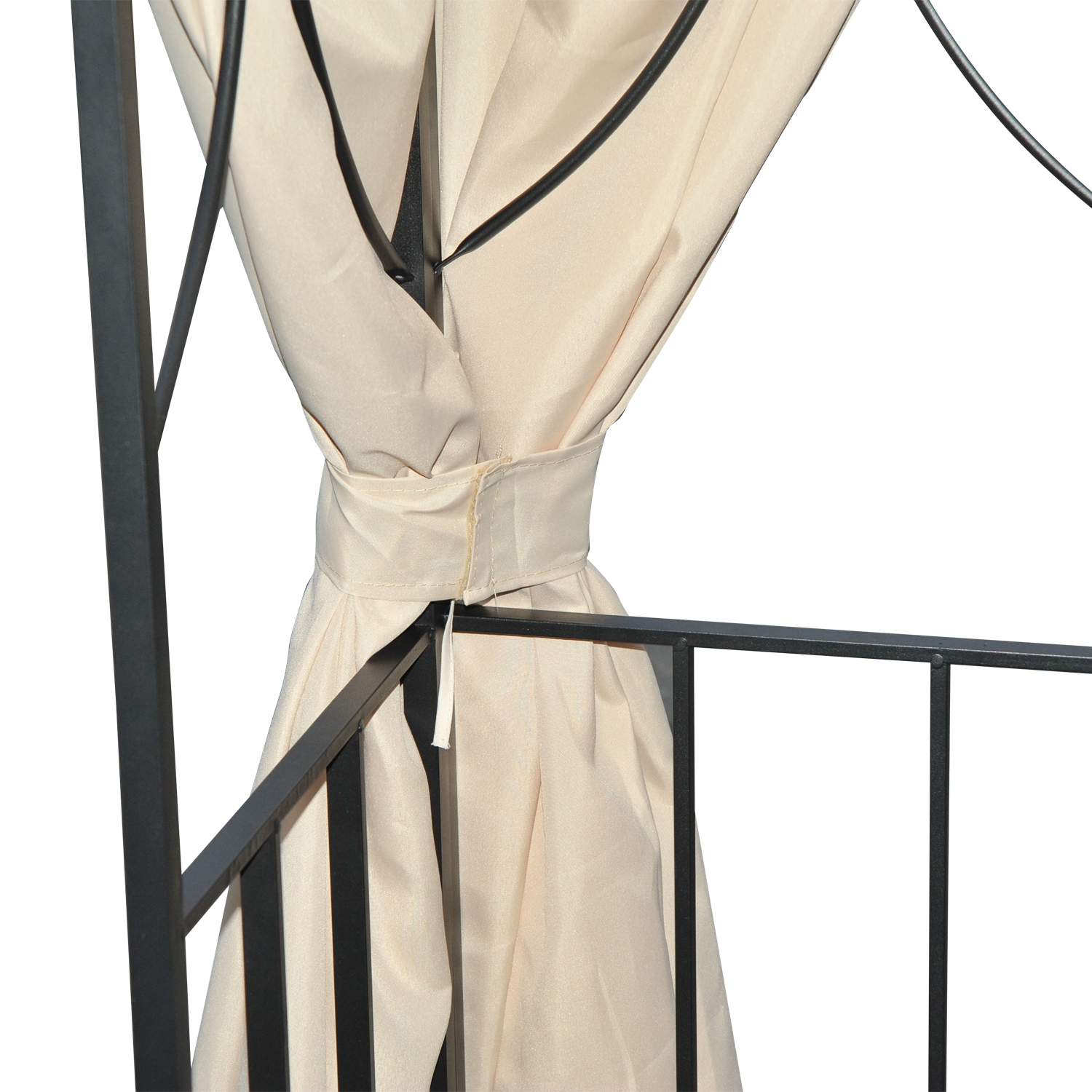 Outsunny 10' x 10' Patio Gazebo Outdoor, Canopy Shelter with Double-tier Roof, Pavilion Sidewalls for Garden Events, Cream White