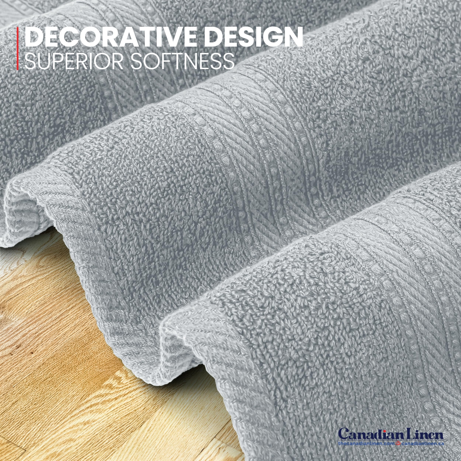 Canadian Linen Everest – Serviettes de bain de luxe, 26 x 52 po, paq. 4, absorbantes, 100 % coton, léger, séchage rapide pour la maison, le gym,