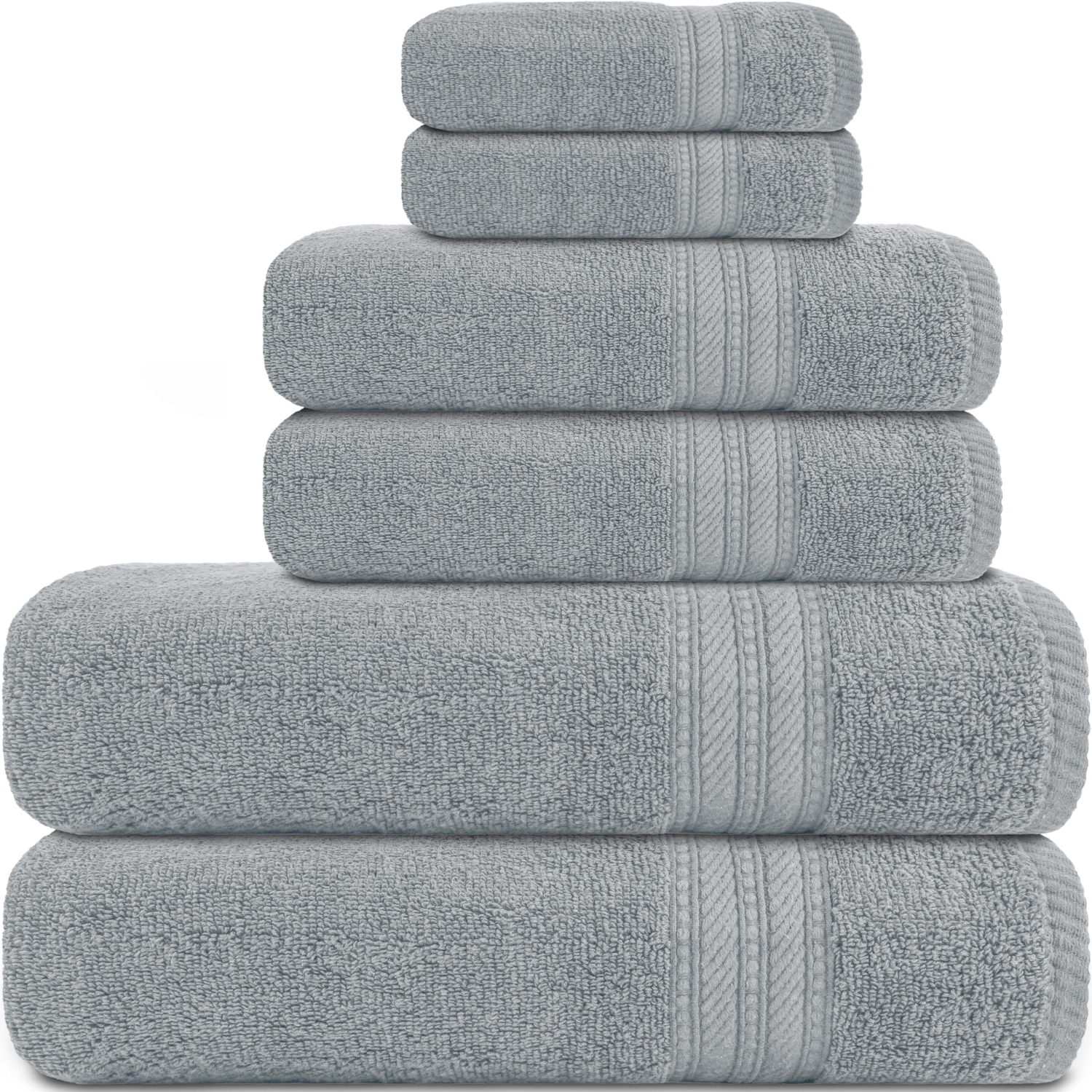 Canadian Linen Everest – Serviettes de bain de luxe, 26 x 52 po, paq. 4, absorbantes, 100 % coton, léger, séchage rapide pour la maison, le gym,