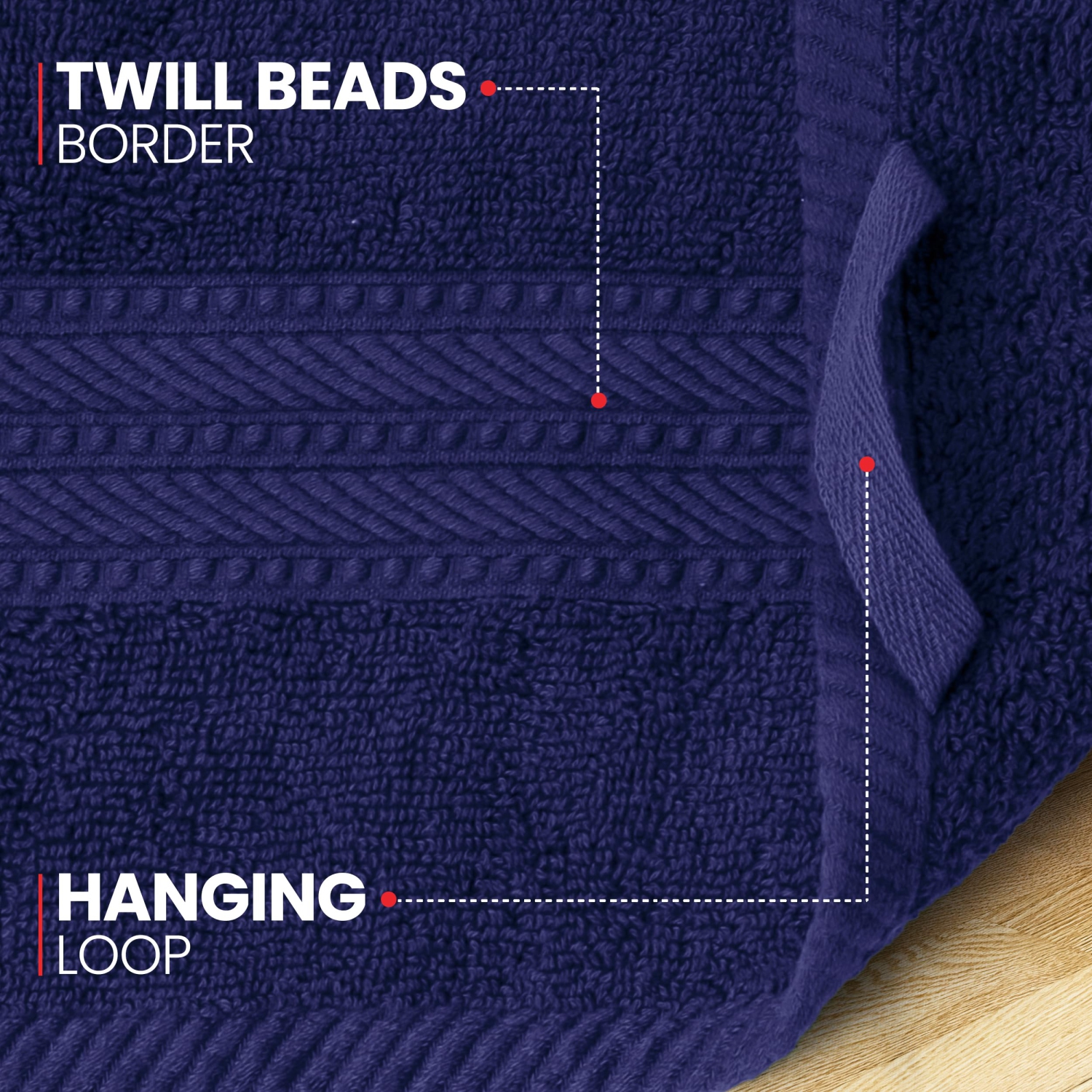 Canadian Linen Everest Luxury – Serviettes de bain, 26 x 52&nbsp;po, paq. 4, douces absorbantes, légères, séchage rapide, 100 % coton pour la maison,