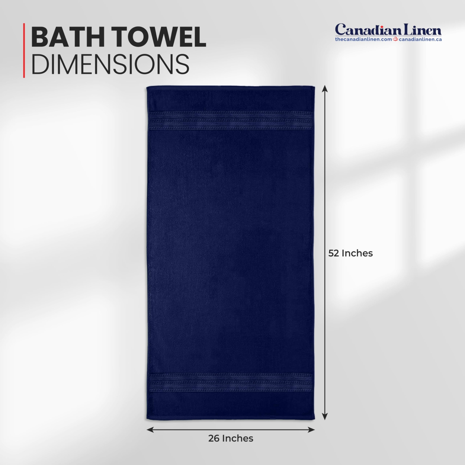 Canadian Linen Everest Luxury – Serviettes de bain, 26 x 52&nbsp;po, paq. 4, douces absorbantes, légères, séchage rapide, 100 % coton pour la maison,