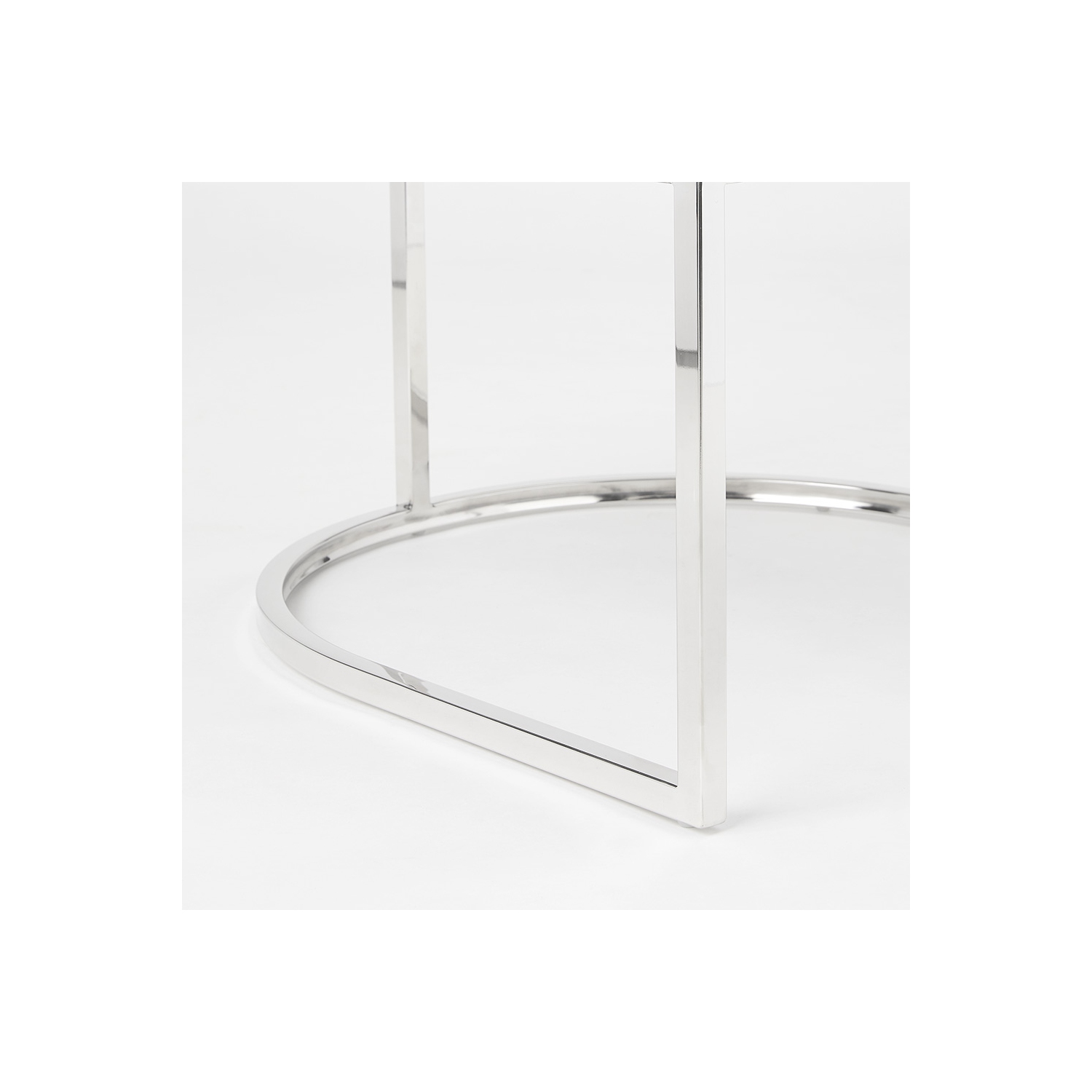 Queensons White Velvet Honeycomb Accent Chair in Chrome