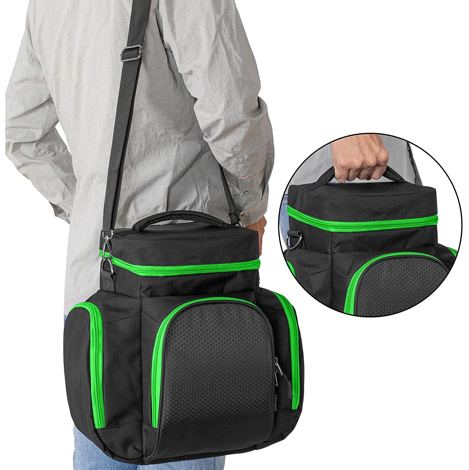 Carrying Case Compatible with Xbox Series X, Travel Bag with Multiple Storage Pockets for Xbox Controllers, Games, Cables, Portable Hard Disk and