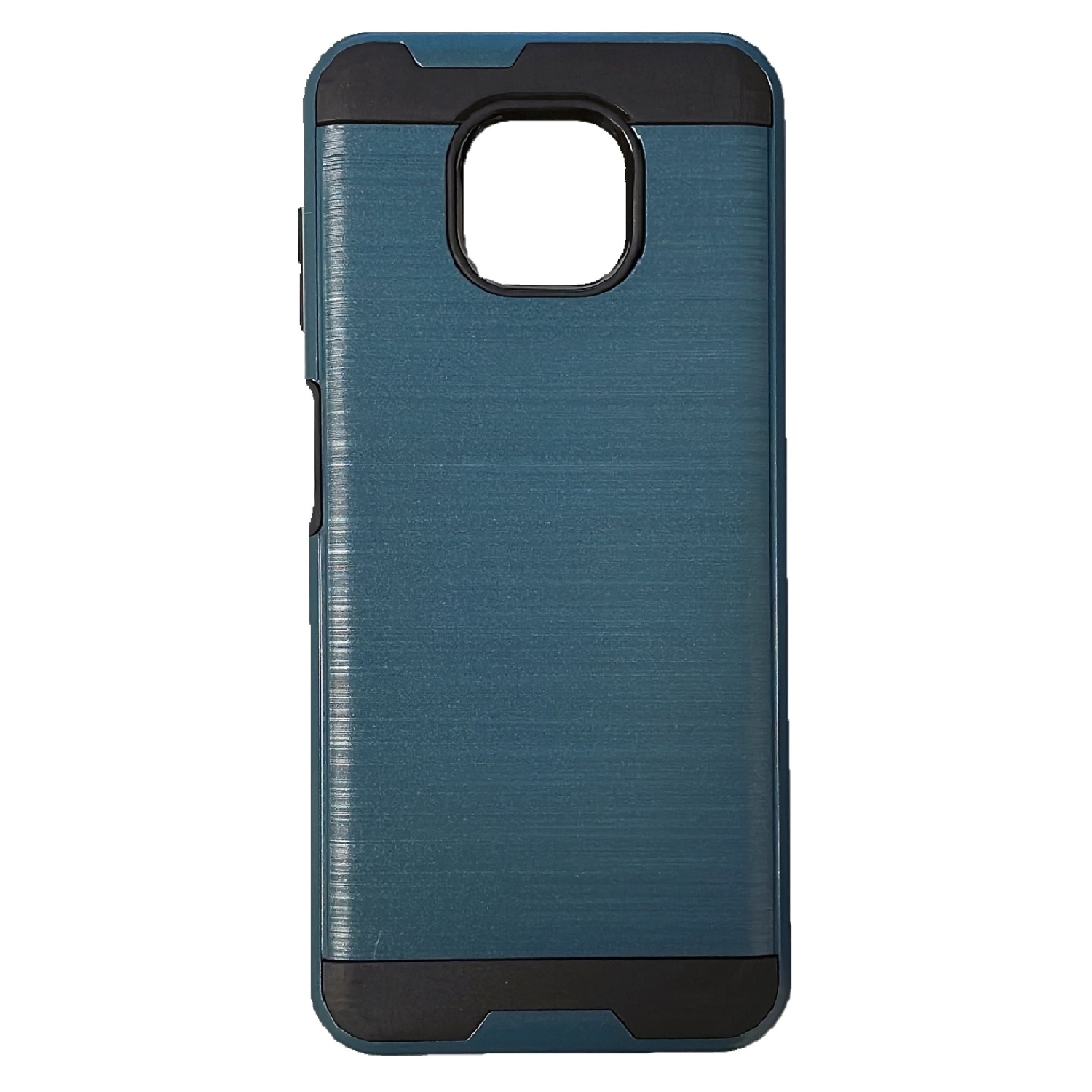 TopSave Blushed Texture PC+TPU Hard Rugged Cover Case For Motorola Moto G Power(2021), Navy Blue