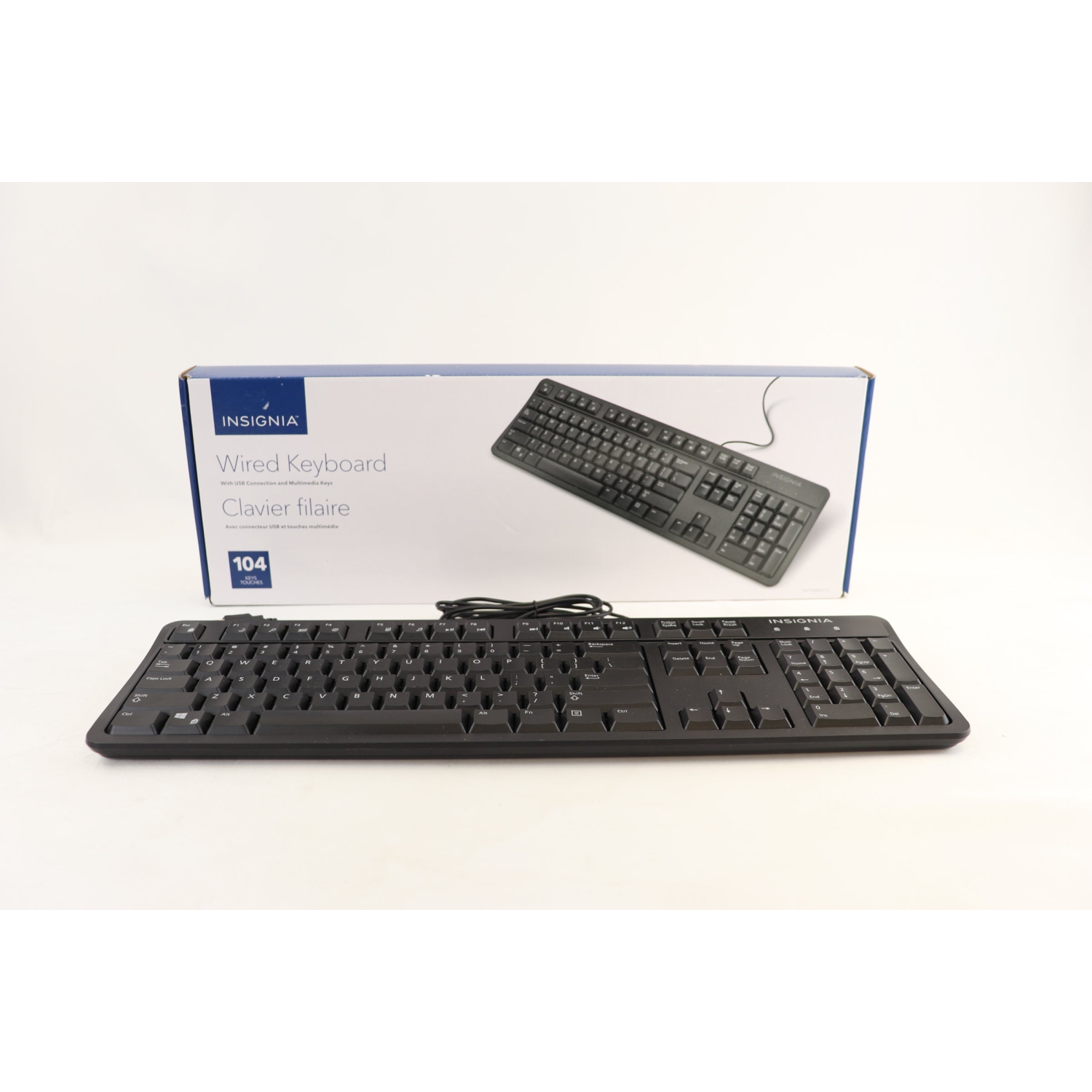 Boîte ouverte – clavier avec fil NS-PNK8001C d’Insignia, noir, anglais