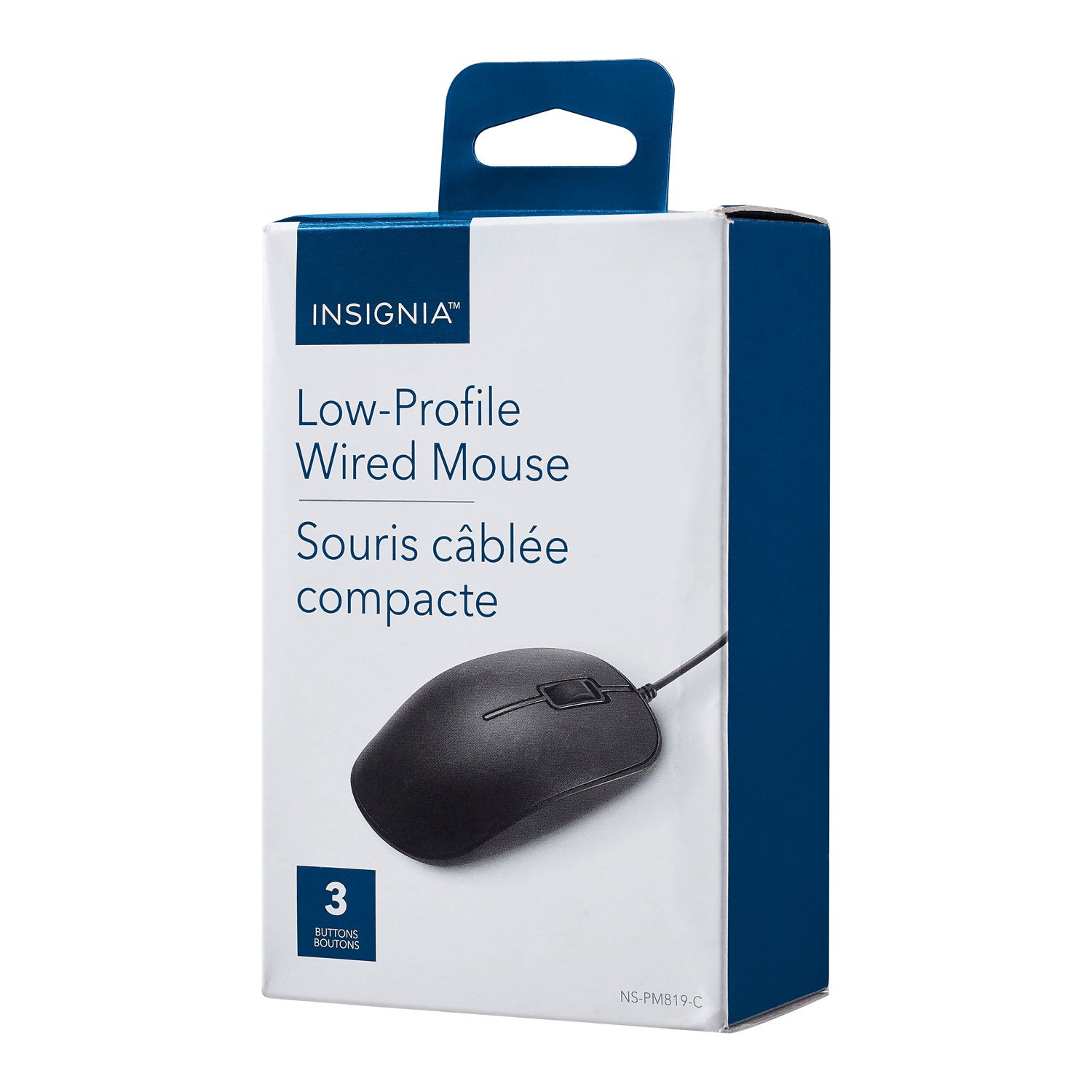 Open Box - Insignia NS-PM819C USB Wired Optical Mouse Black