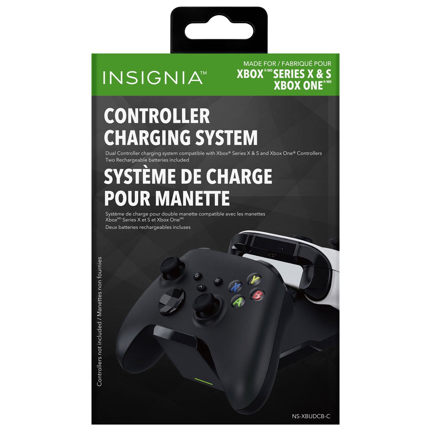 Open Box - Insignia NS-XBUDCBC Dual Controller Charging System with Battery Packs for Xbox One