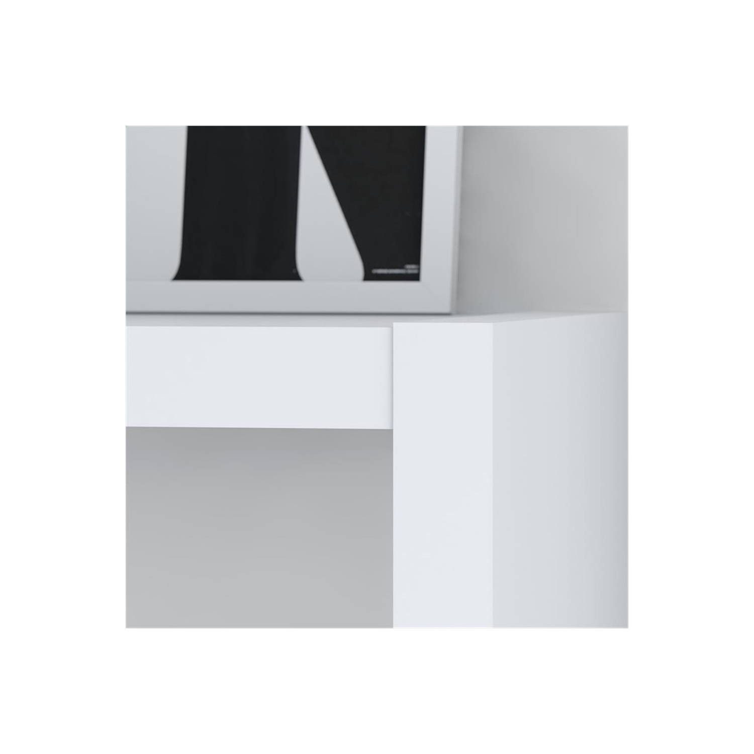 Echo 5 Shelf Bookcase in Pure White - Engineered Wood