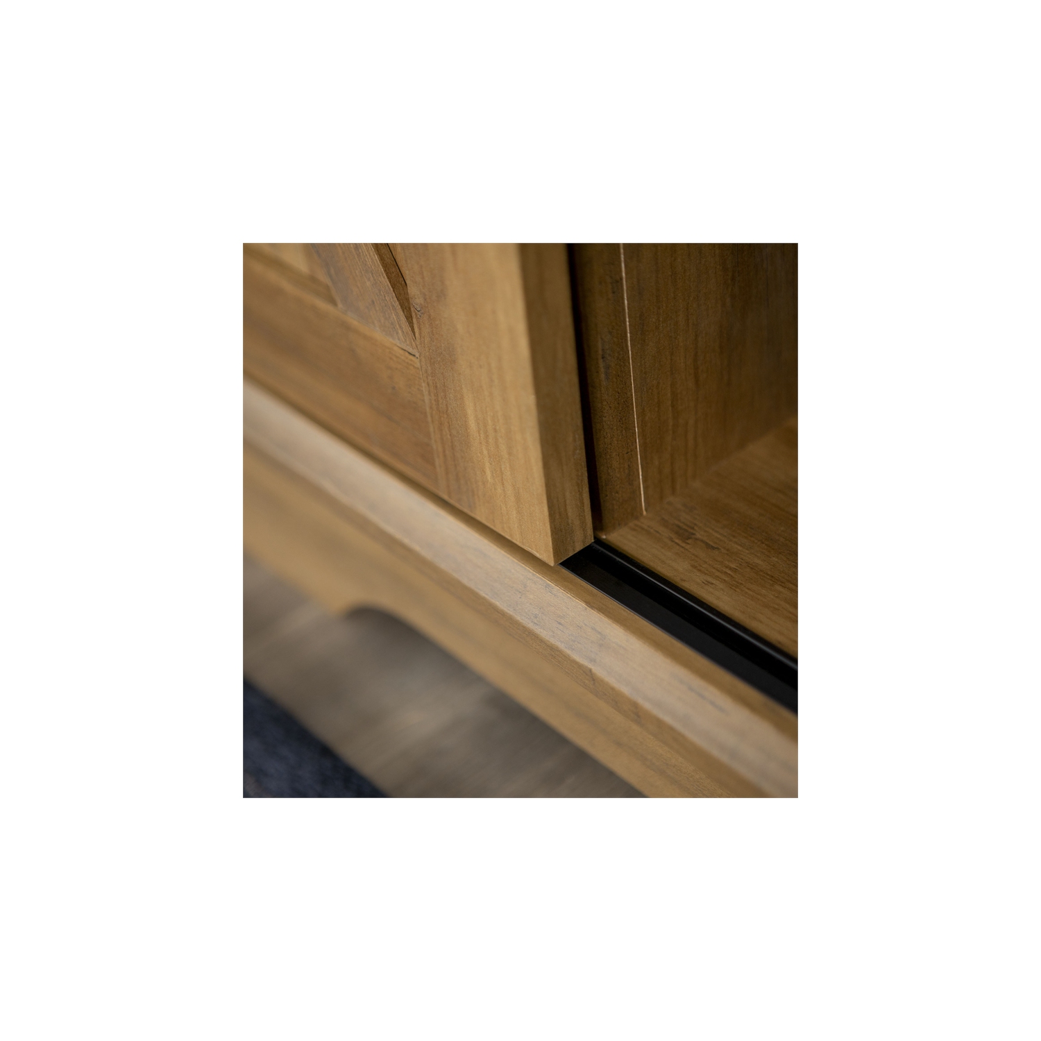 Pemberly Row 58" Sliding Door TV Console in Barnwood