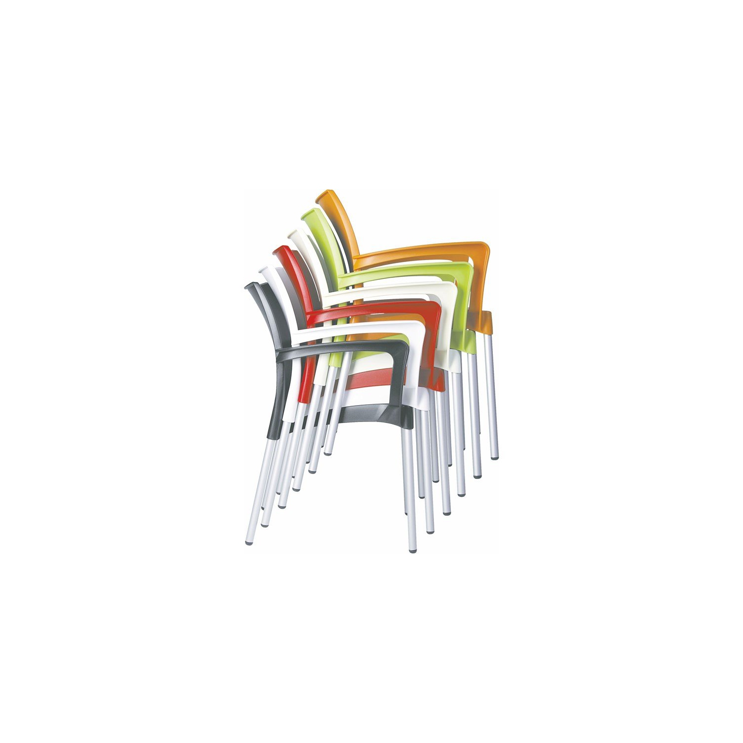 Compamia Dolce Resin Outdoor Arm Chair in Red