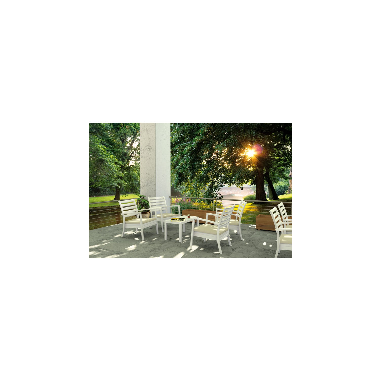 Compamia Artemis XL Club Chair in White