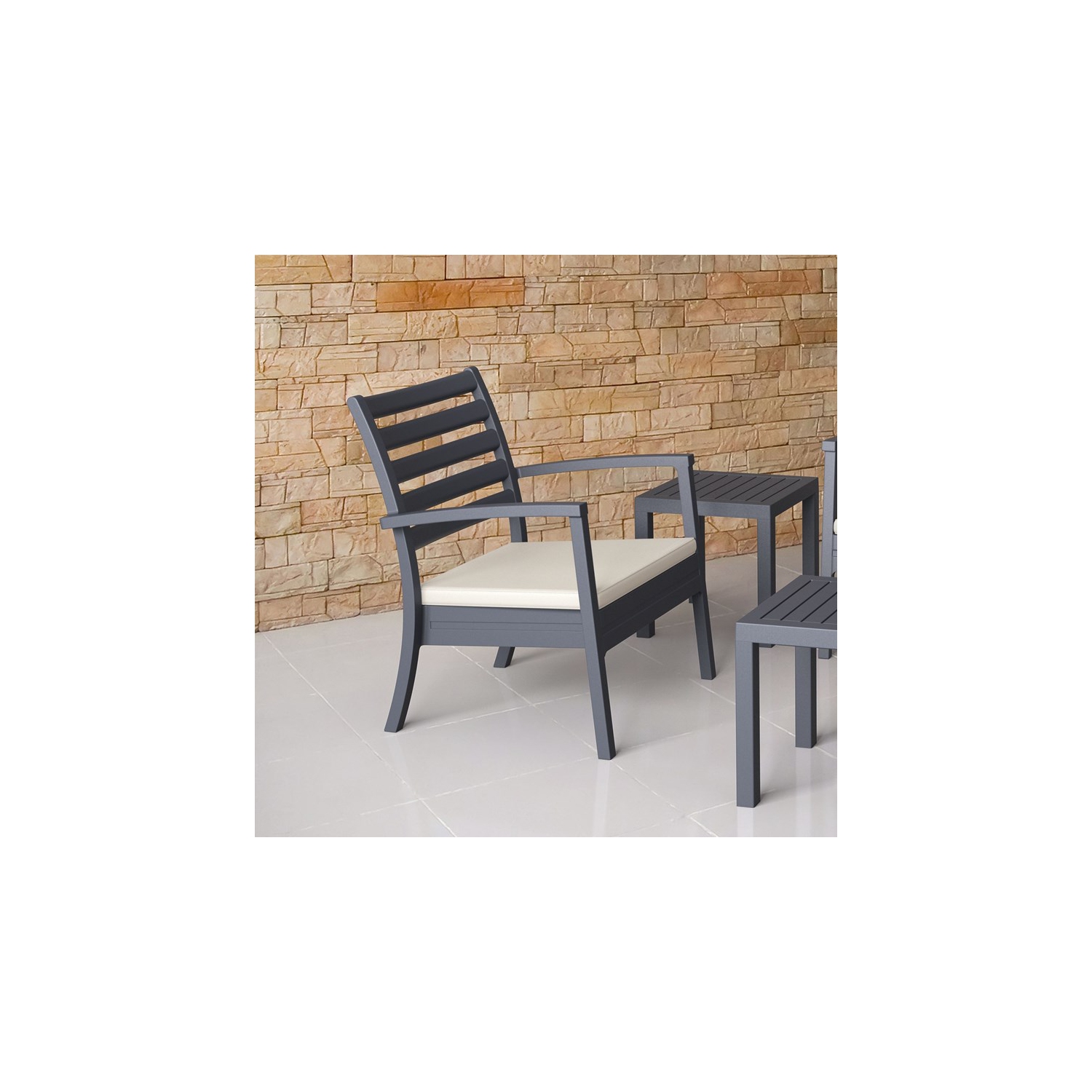 Compamia Artemis XL Club Chair in Dark Gray