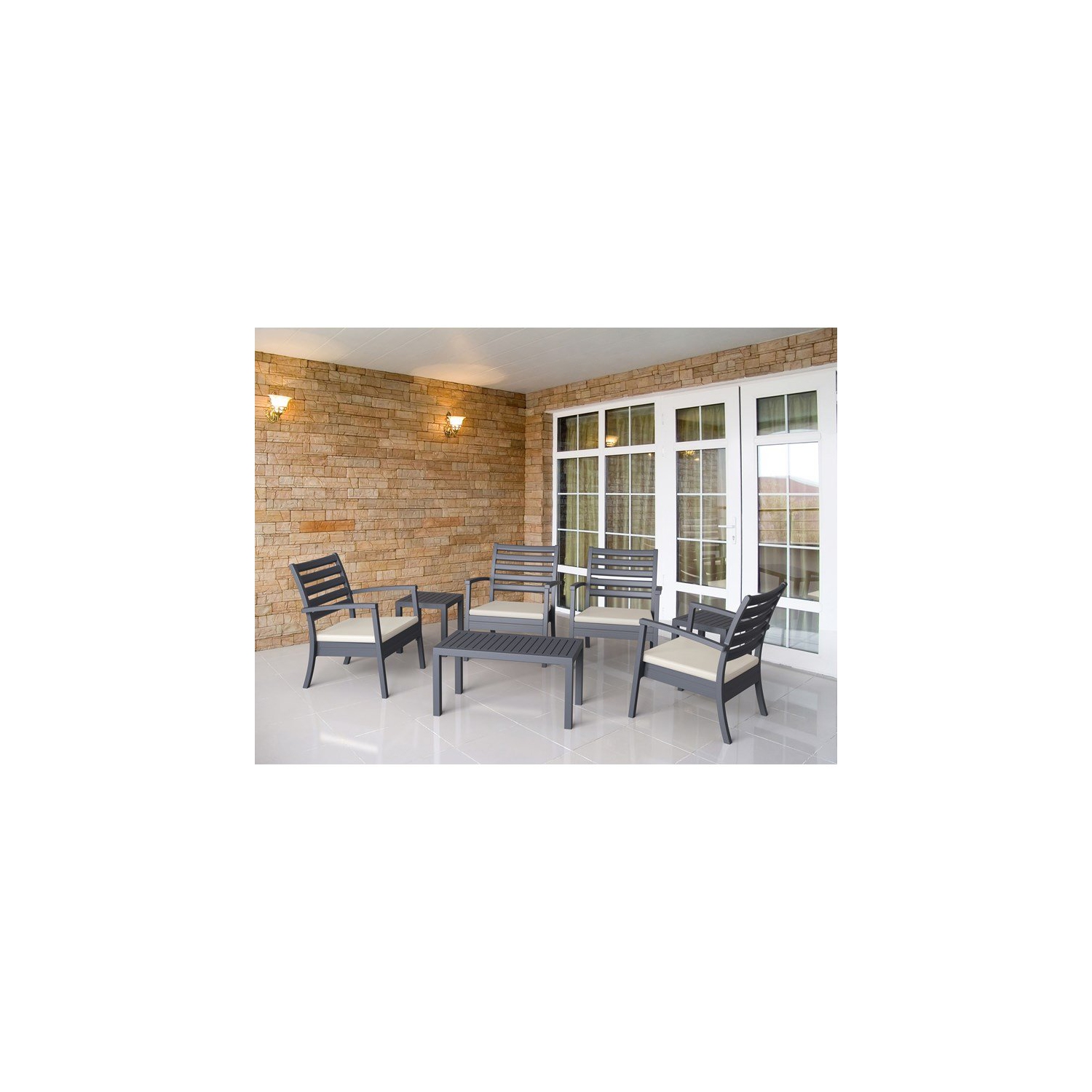 Compamia Artemis XL Club Chair in Dark Gray