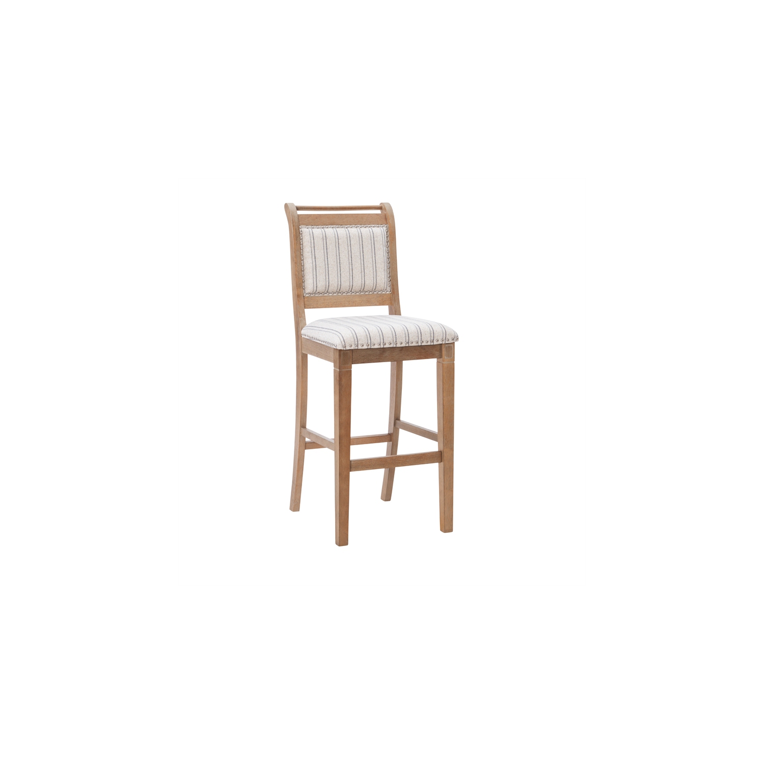 Linon Kendall Wood 30" Bar Stool in Rustic Brown