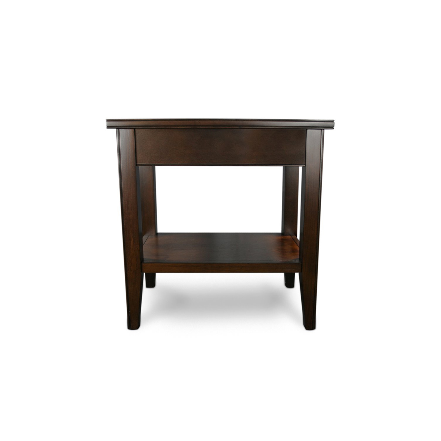 Bowery Hill Traditional Wood End Table in Chocolate Cherry