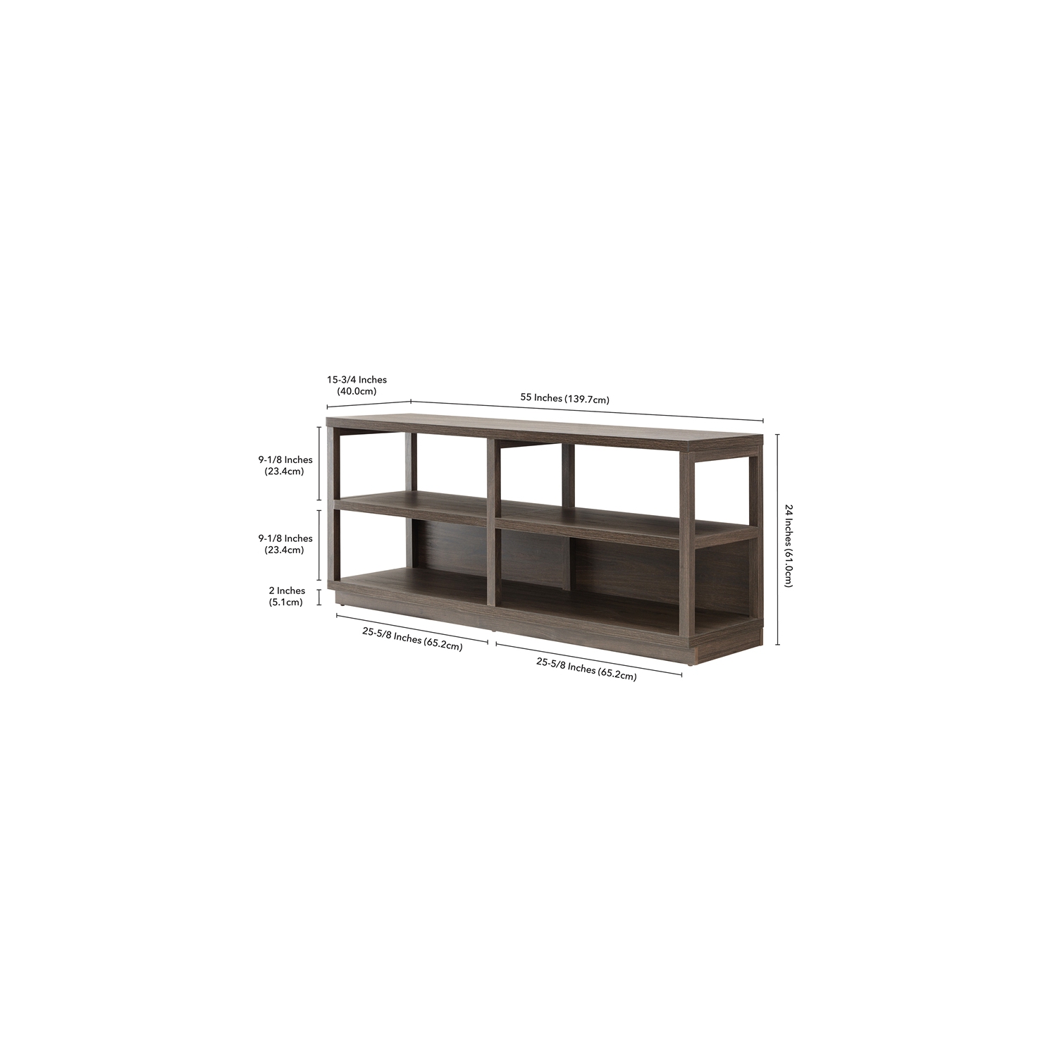 Henn&Hart 55" Alder Brown TV Stand