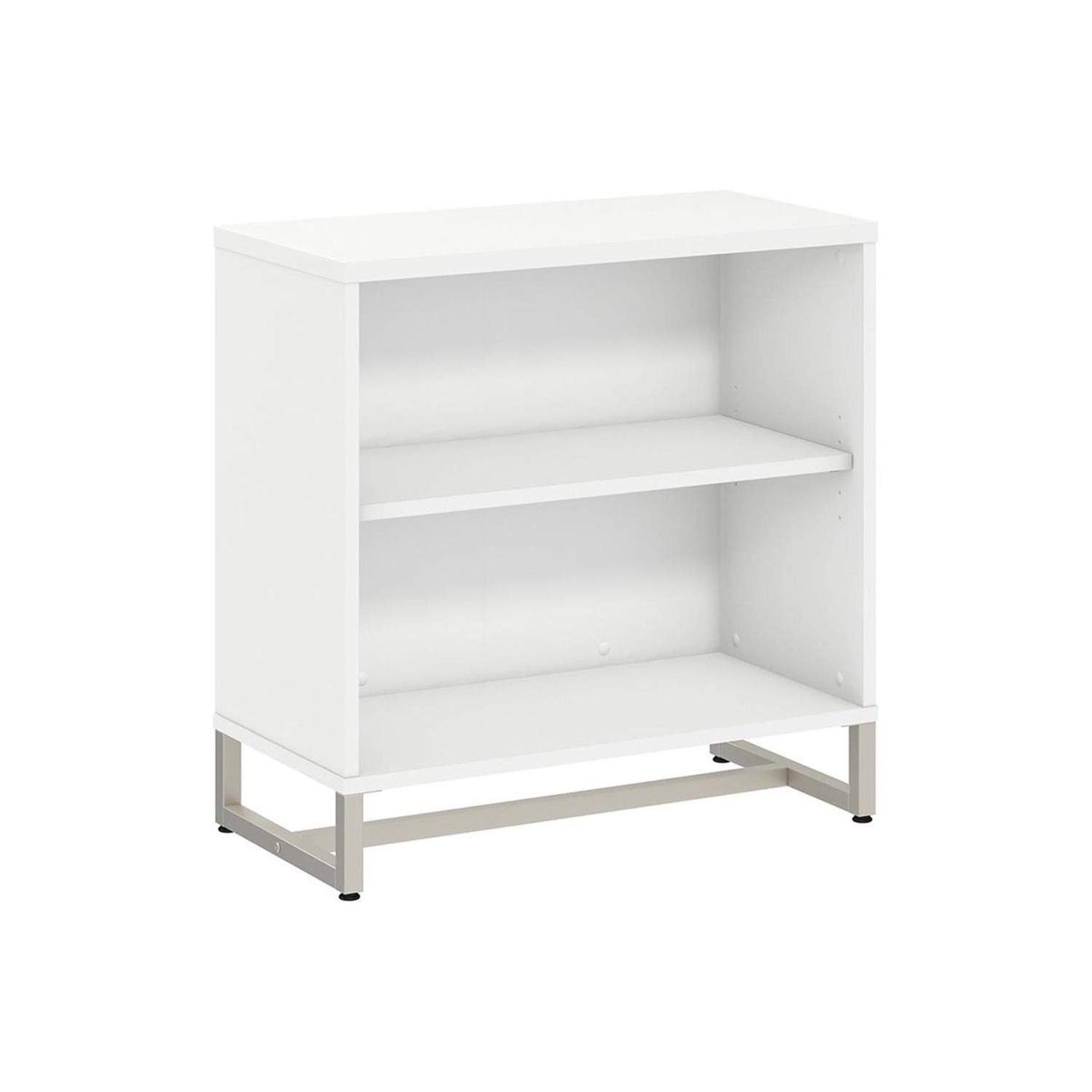 Method 2 Shelf Bookcase Cabinet in White - Engineered Wood