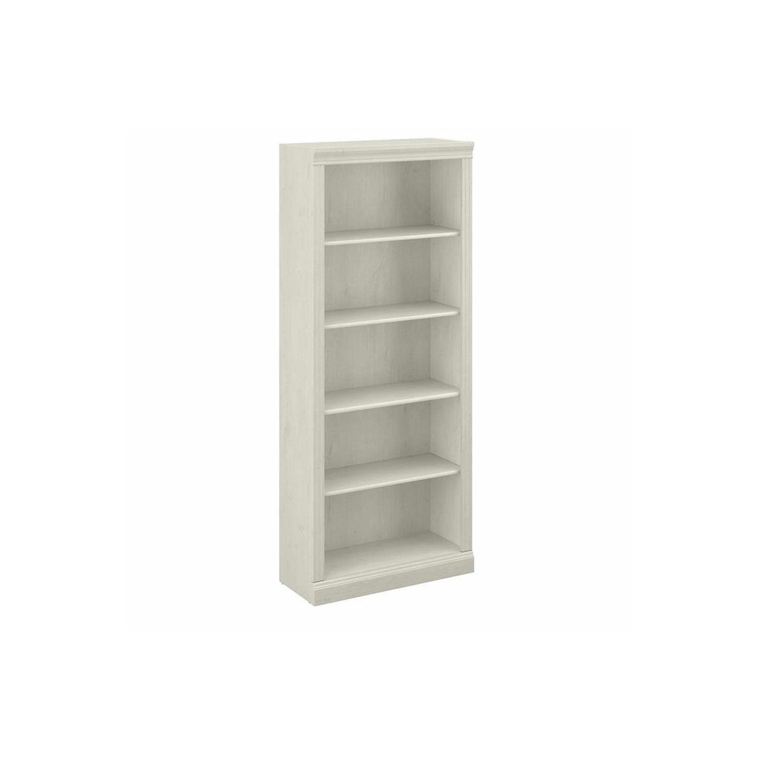 Saratoga Tall 5 Shelf Bookcase in Linen White Oak - Engineered Wood