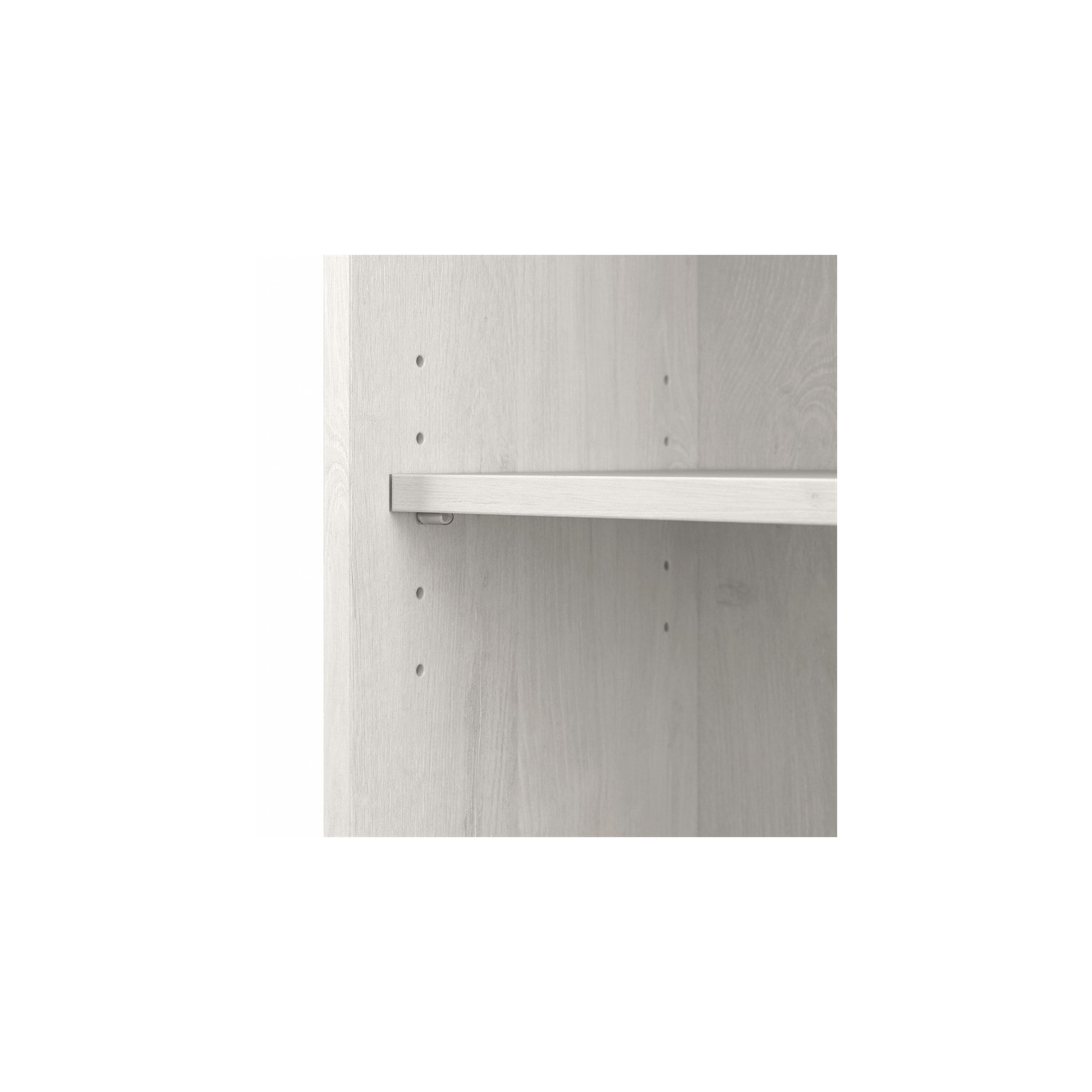 Bowery Hill 5 Shelf Tall Bookcase in Linen White Oak - Engineered Wood