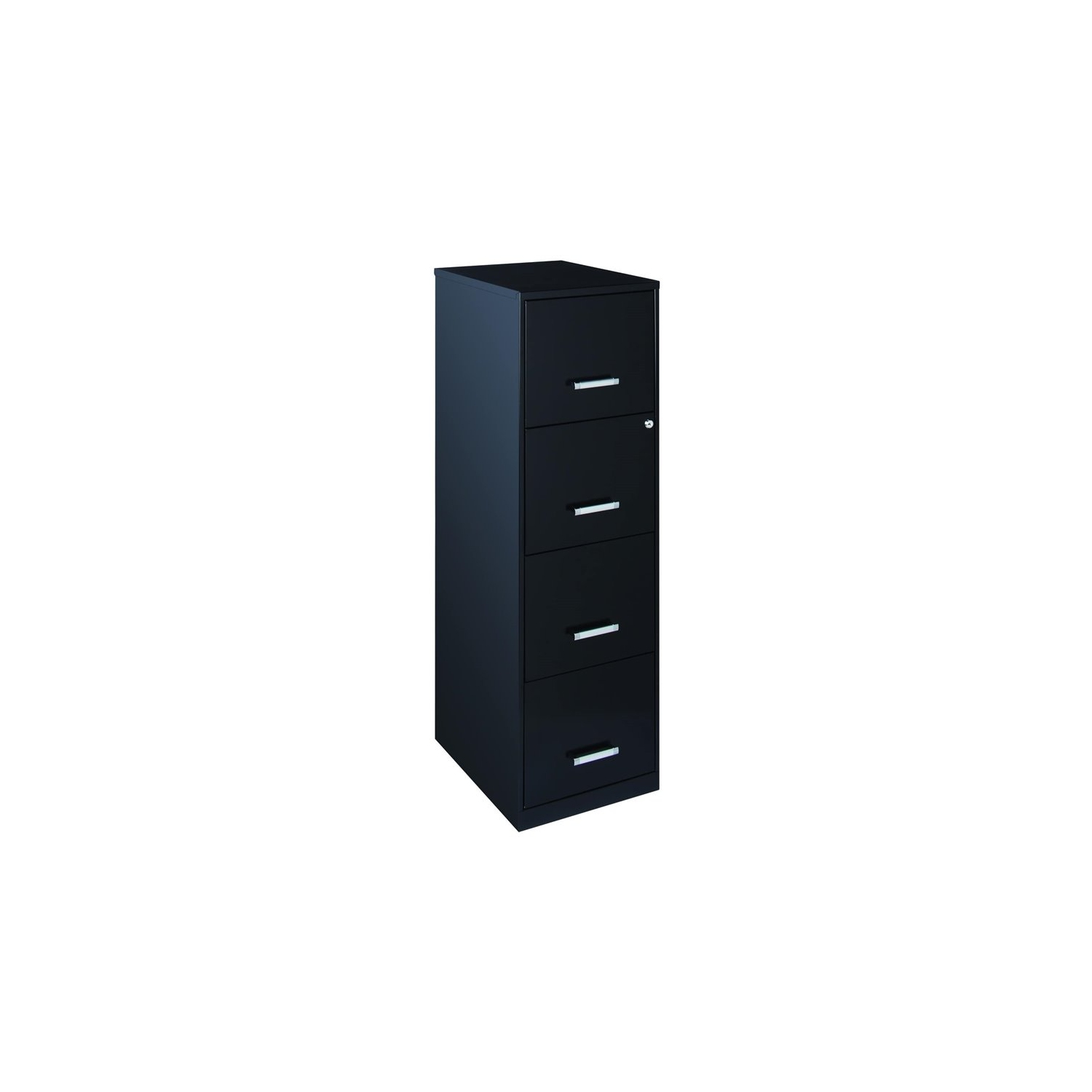Scranton & Co 18" 4 Drawer Metal Letter File Cabinet in Black