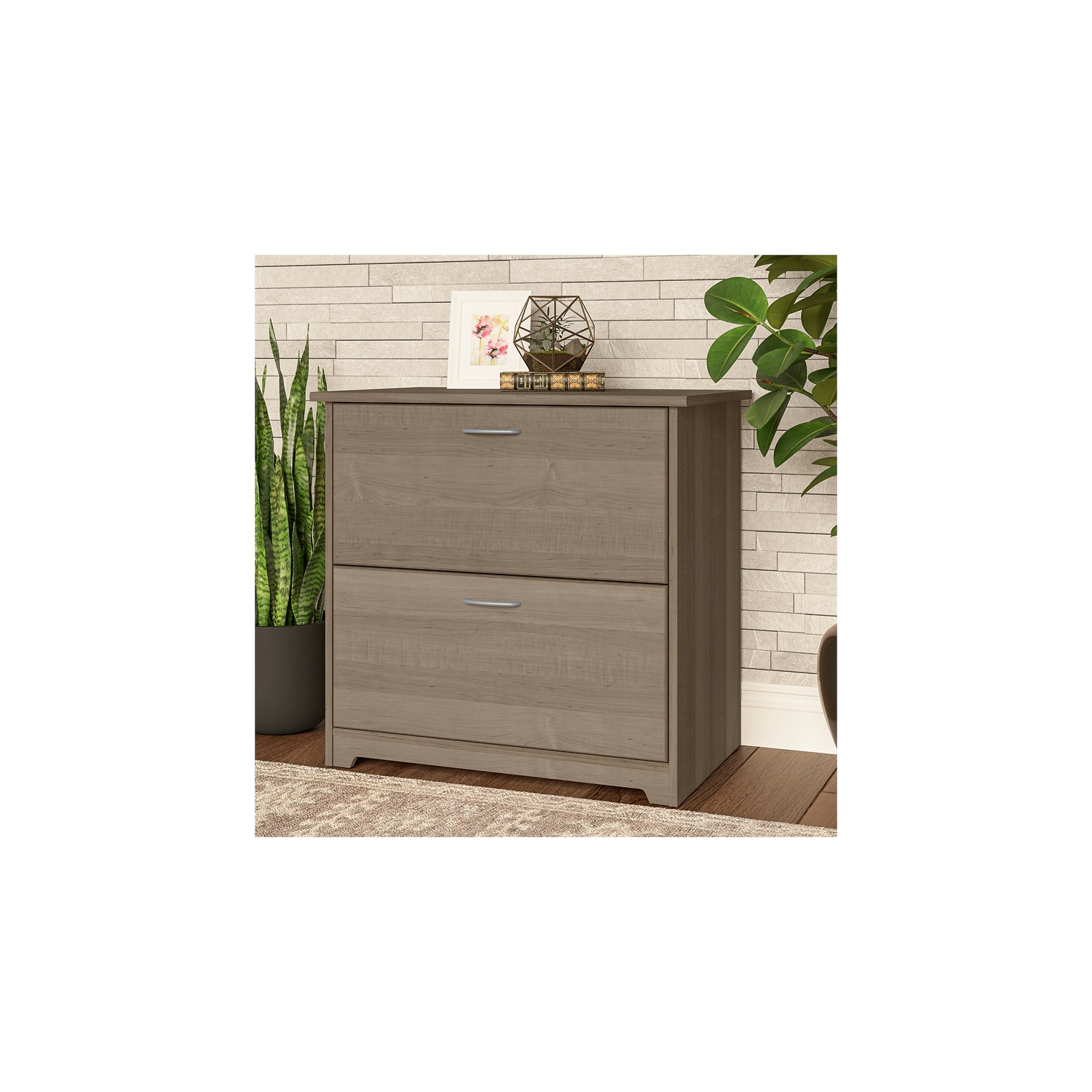 Cabot 2 Drawer Lateral File Cabinet in Ash Gray - Engineered Wood