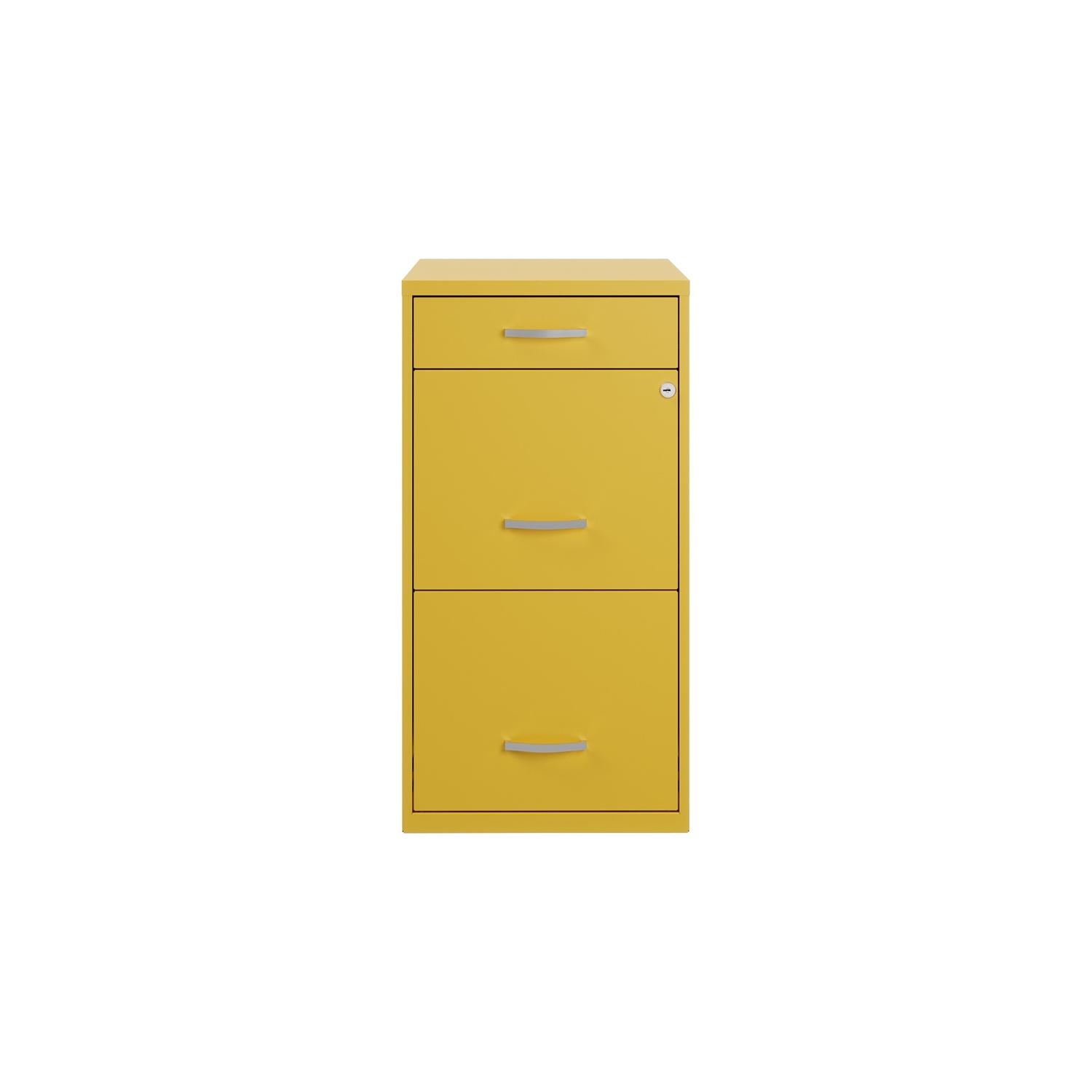 Space Solutions 18" D 3 Drawer Metal Organizer File Cabinet Yellow/Goldfinch