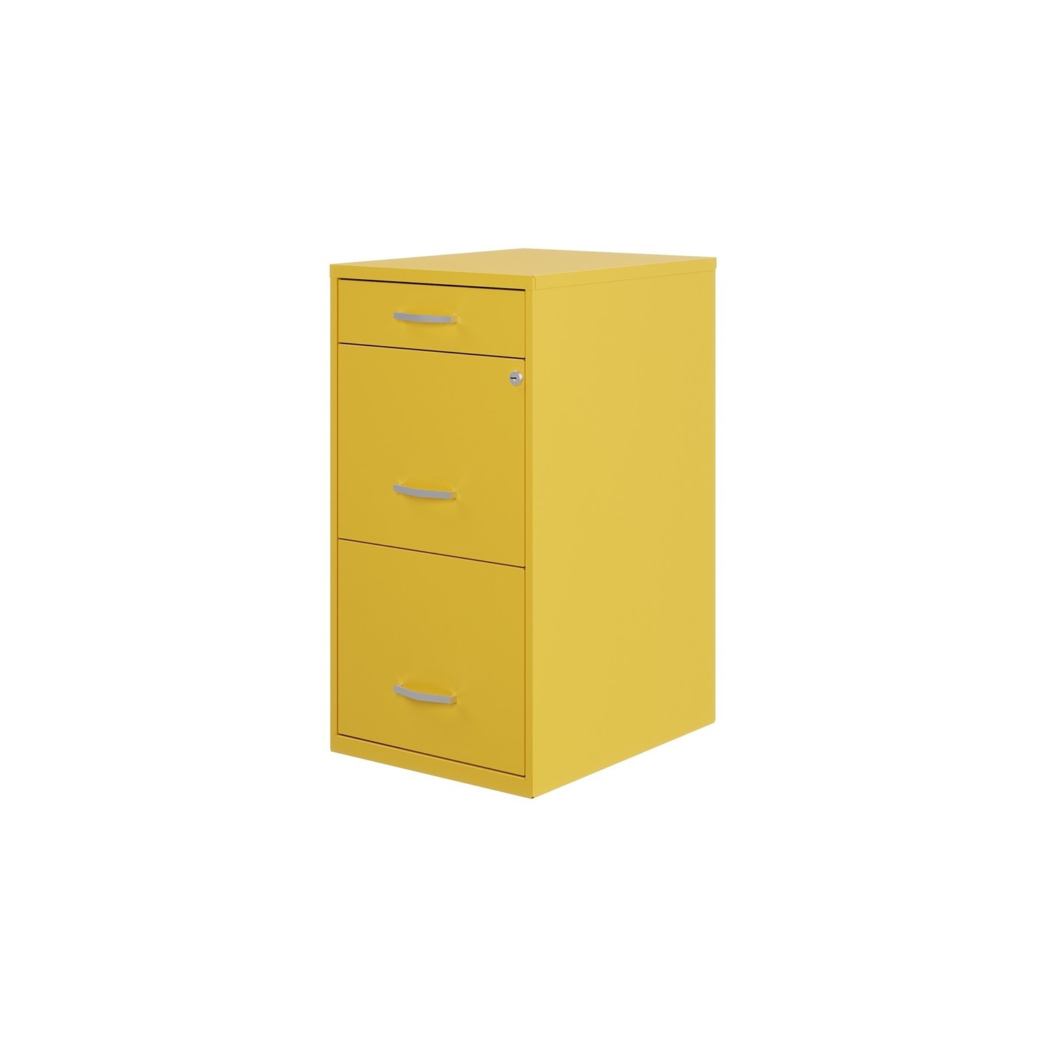Space Solutions 18" D 3 Drawer Metal Organizer File Cabinet Yellow/Goldfinch