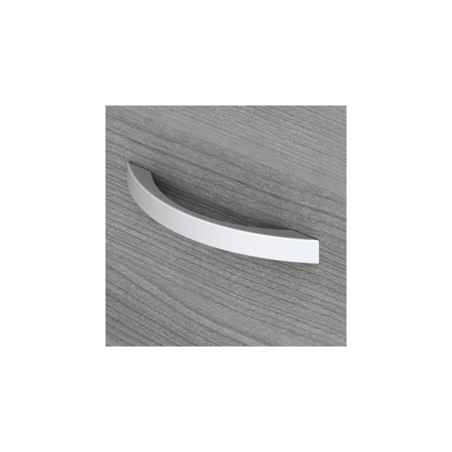 Scranton & Co Furniture 2 Drawer Mobile File Cabinet in Platinum Gray