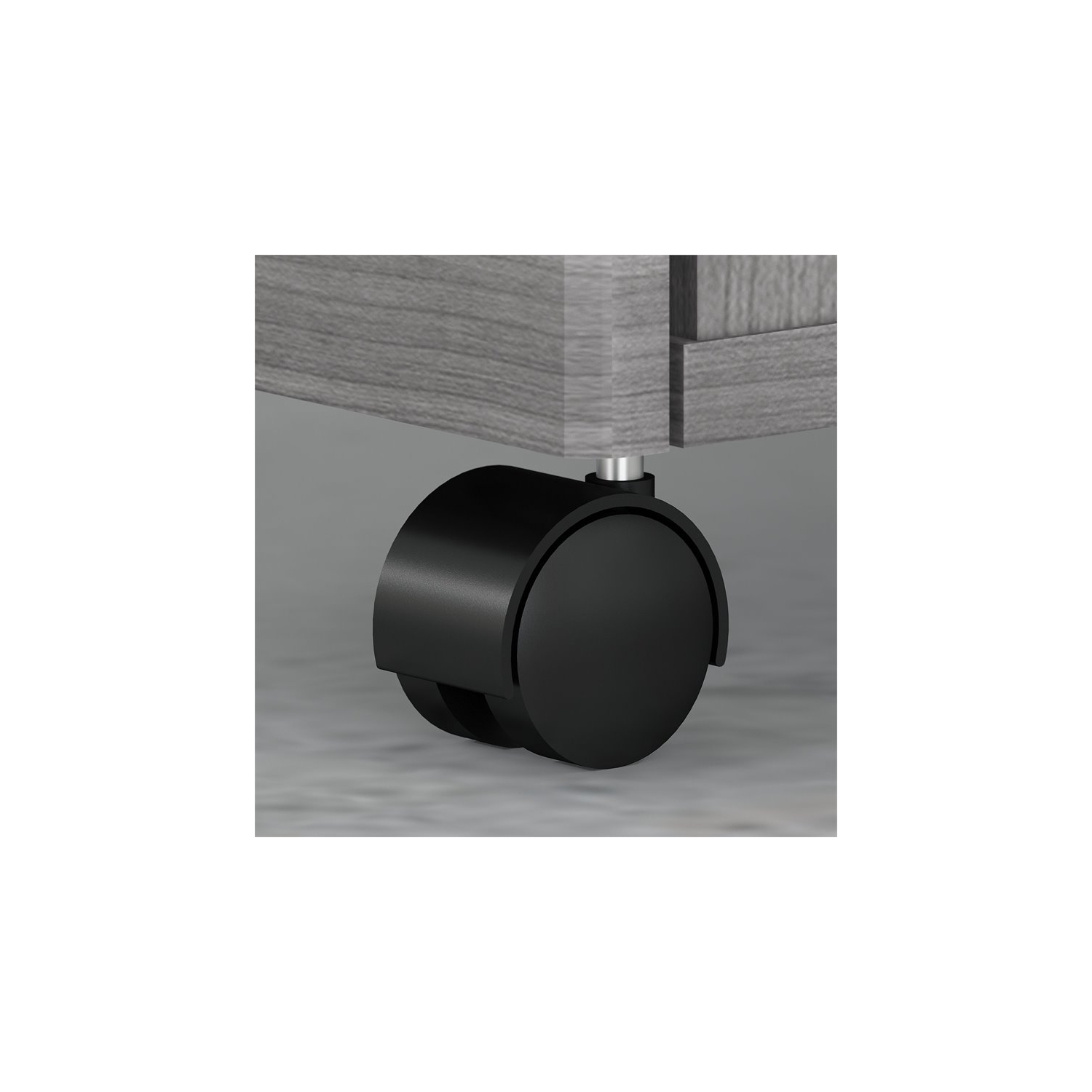 Scranton & Co Furniture 2 Drawer Mobile File Cabinet in Platinum Gray