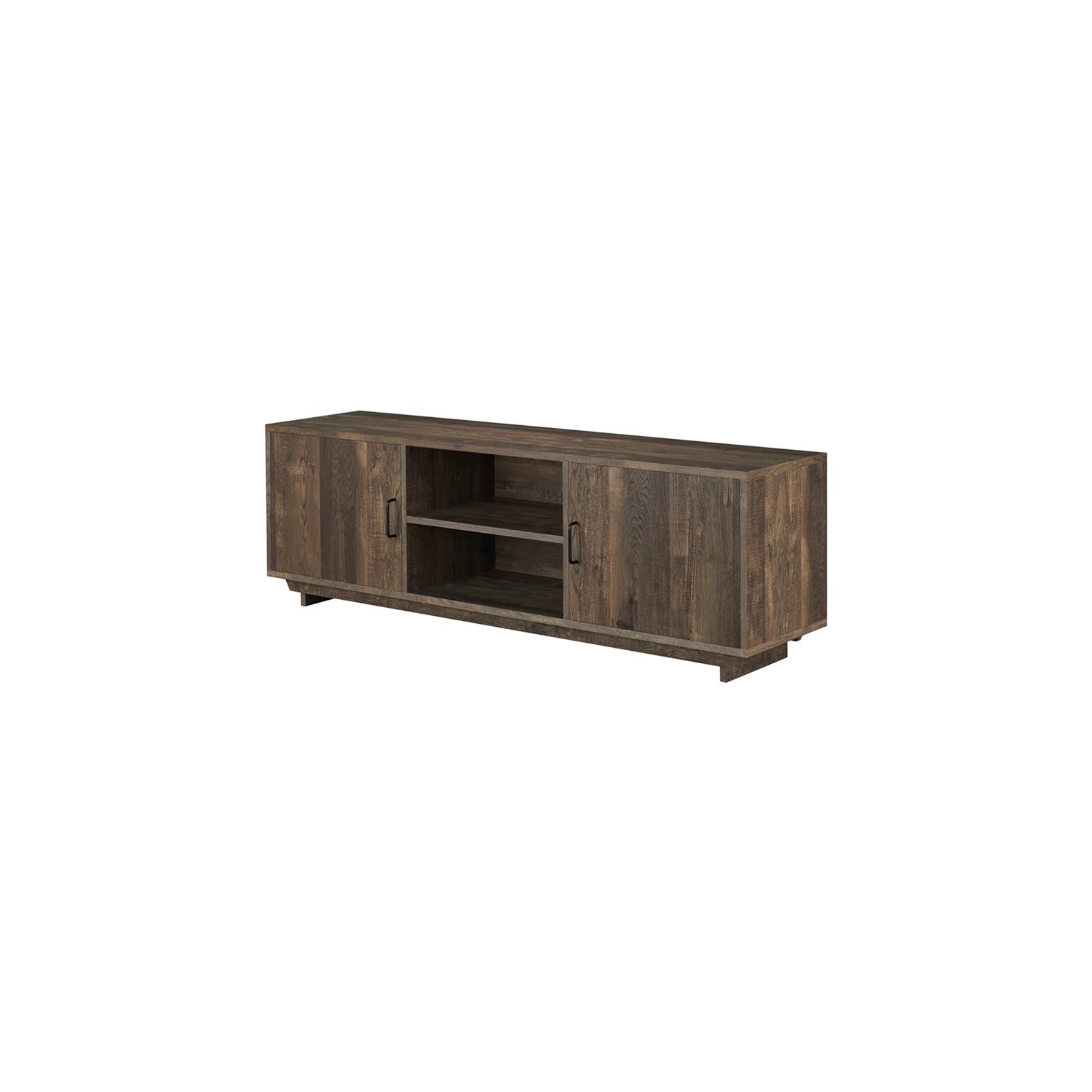 Bowery Hill Rustic Wood Rustic 62-Inch TV Stand in Reclaimed Oak