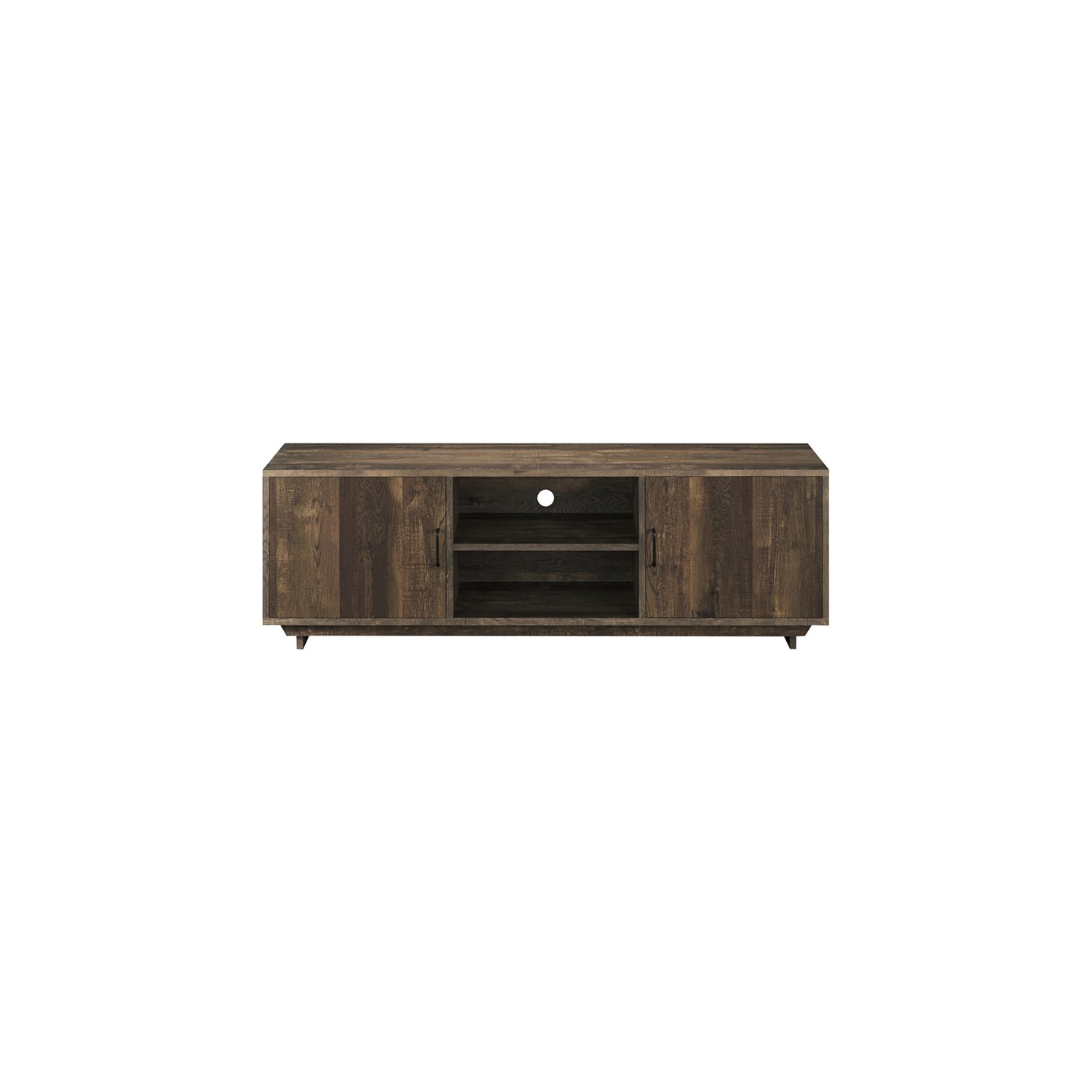 Bowery Hill Rustic Wood Rustic 62-Inch TV Stand in Reclaimed Oak