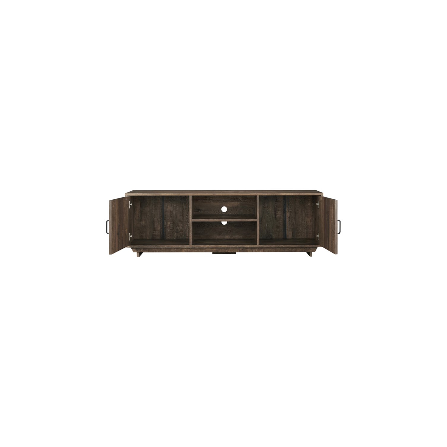 Bowery Hill Rustic Wood Rustic 62-Inch TV Stand in Reclaimed Oak