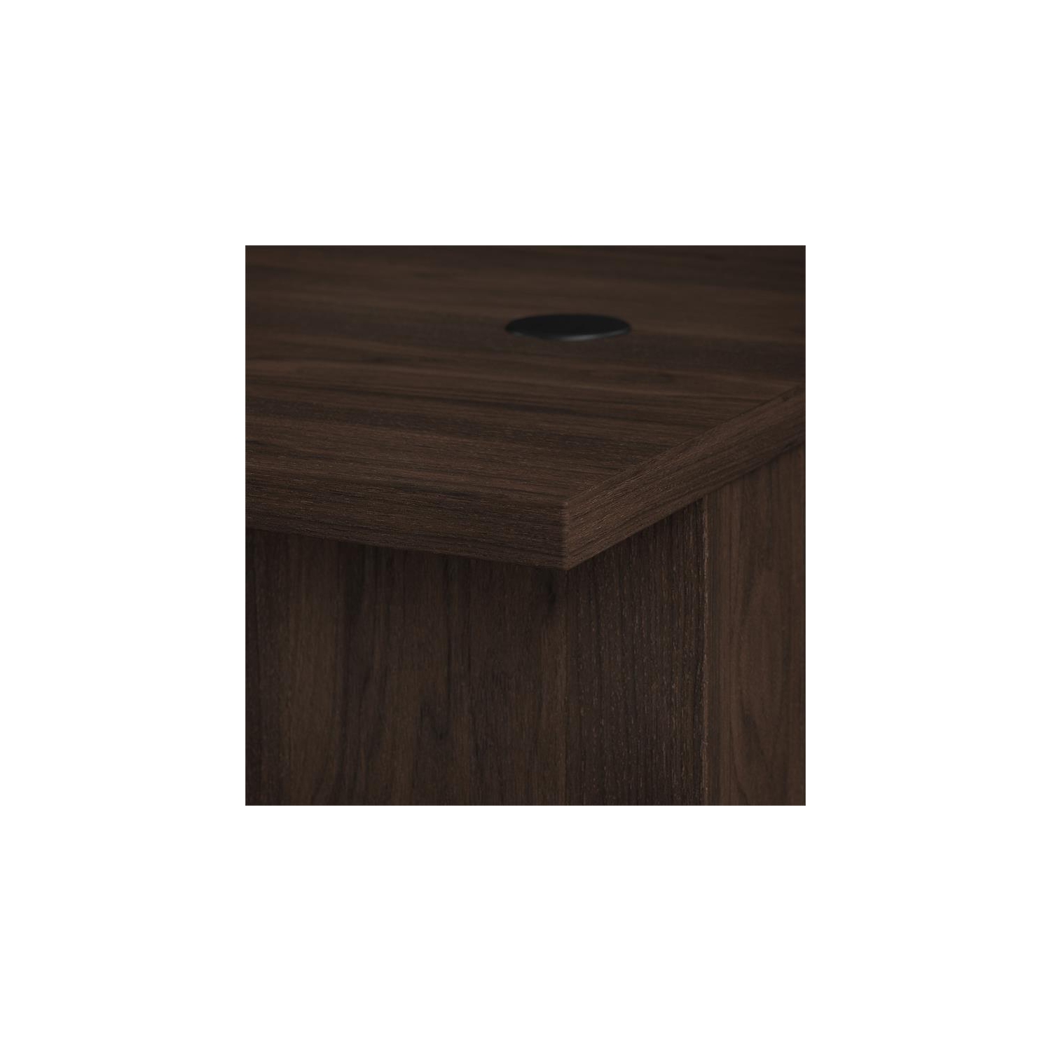 Office 500 72W x 36D Executive Desk in Black Walnut - Engineered Wood
