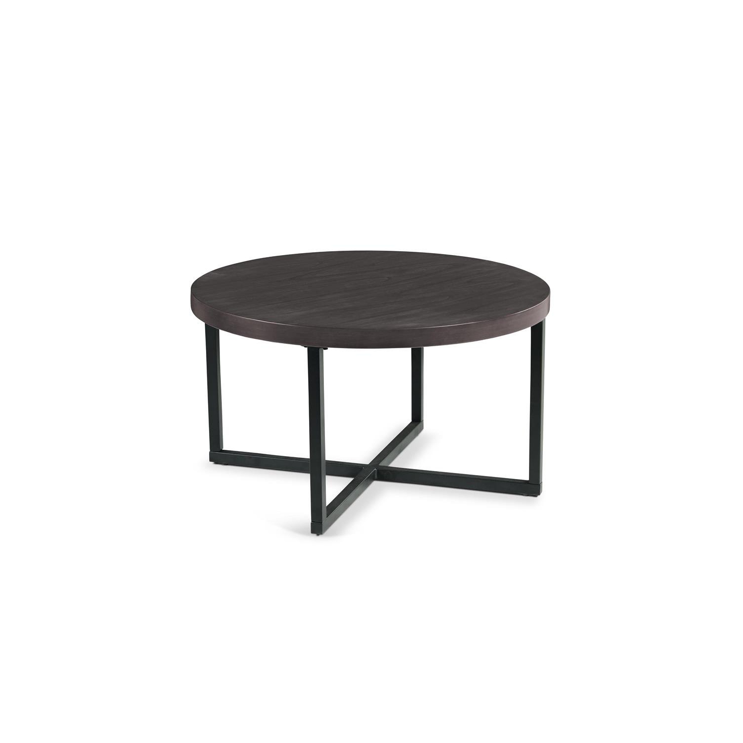 Steve Silver Yukon Black Metal Base Coffee Table with Stools