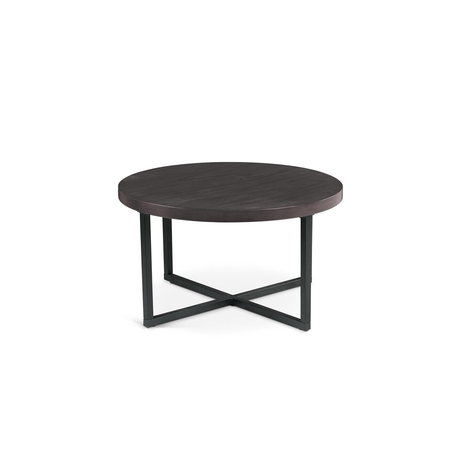 Steve Silver Yukon Black Metal Base Coffee Table with Stools