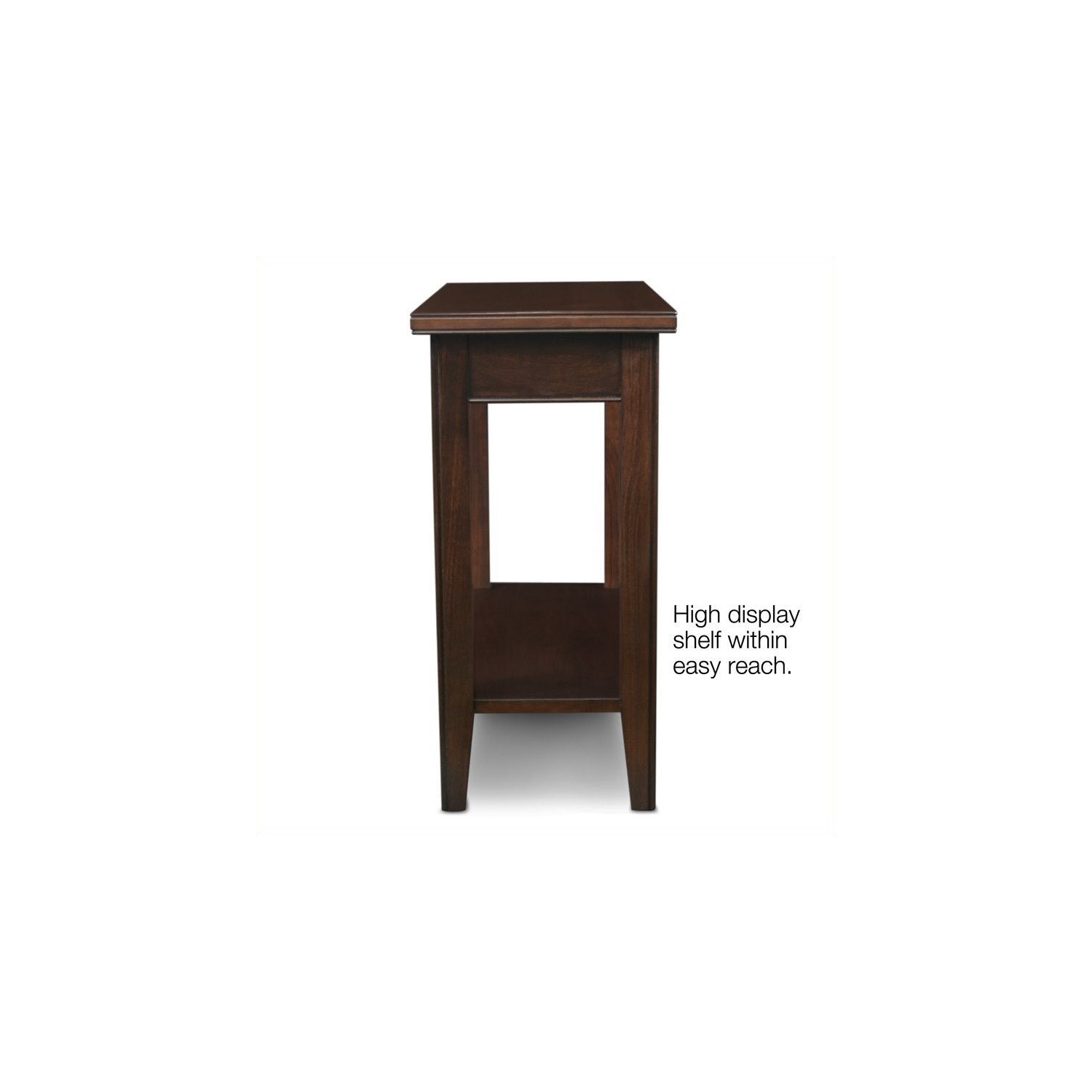 Bowery Hill Solid Wood Rectangular End Table in Chocolate Cherry