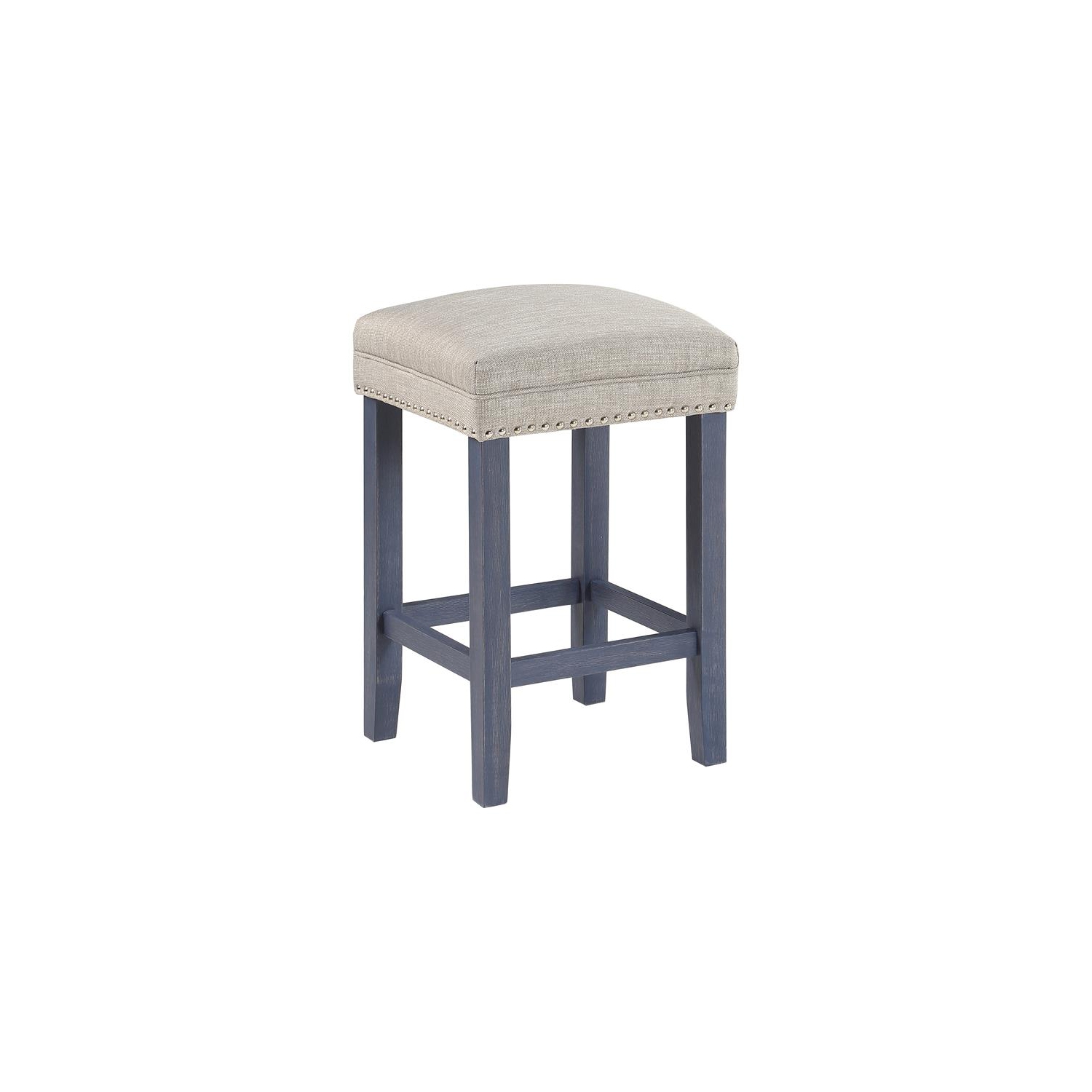 Bowery Hill Transitional Wood 3-Piece Counter Height Dining Set in Blue