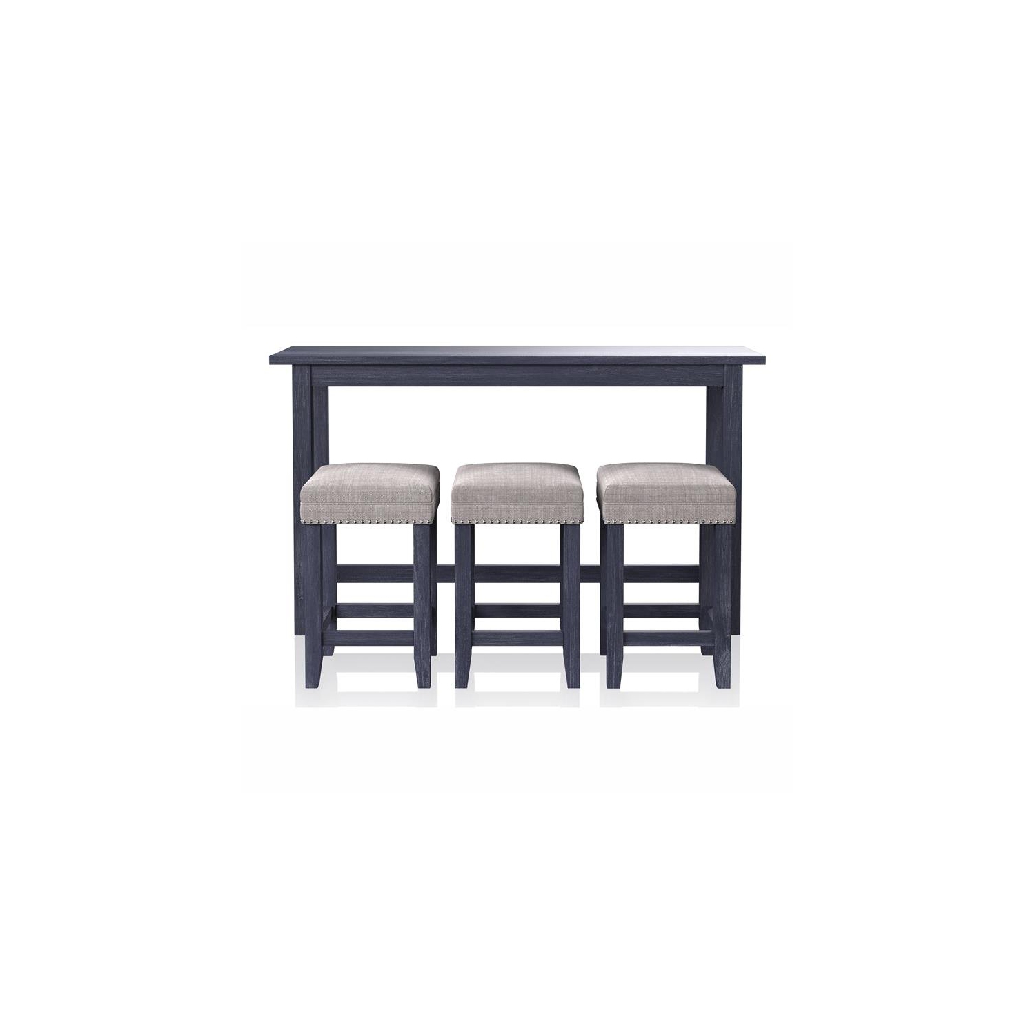 Furniture of America Sabana Wood 4-Piece Counter Height Dining Set in Blue