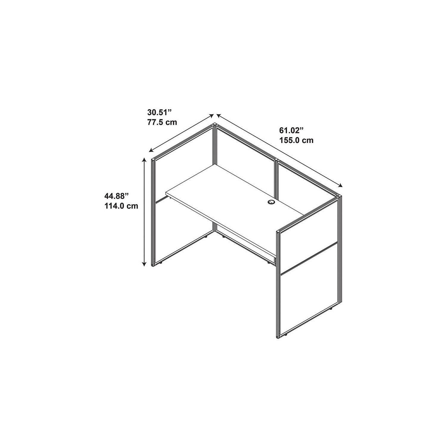 Scranton & Co Wood Computer Desk in Mocha Cherry