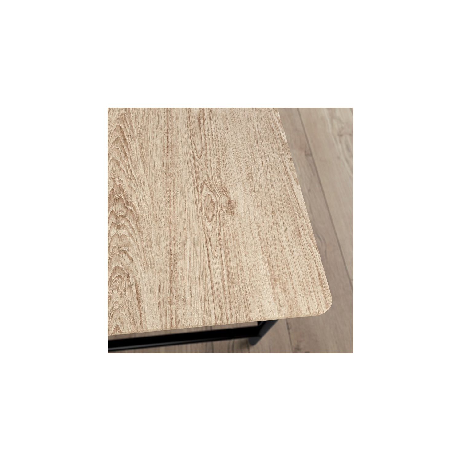 Pemberly Row Mid-Century Faux Leather Back Counter Stool in Black