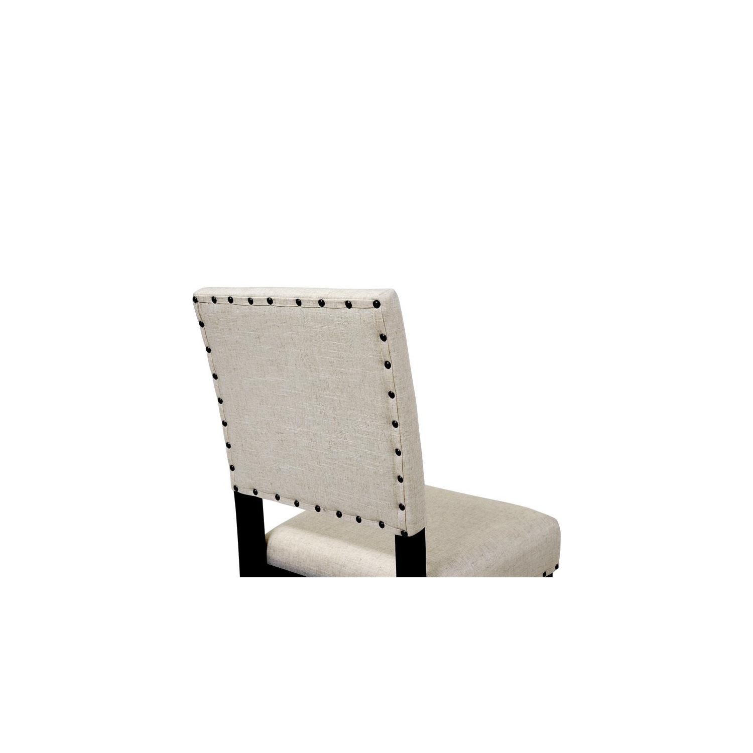 Bowery Hill Transitional Fabric Padded Bar Stool in Beige