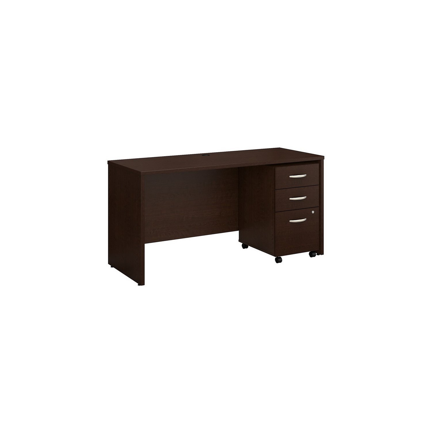 Scranton & Co Furniture 60W x 24D Office Desk with Drawers in Cherry