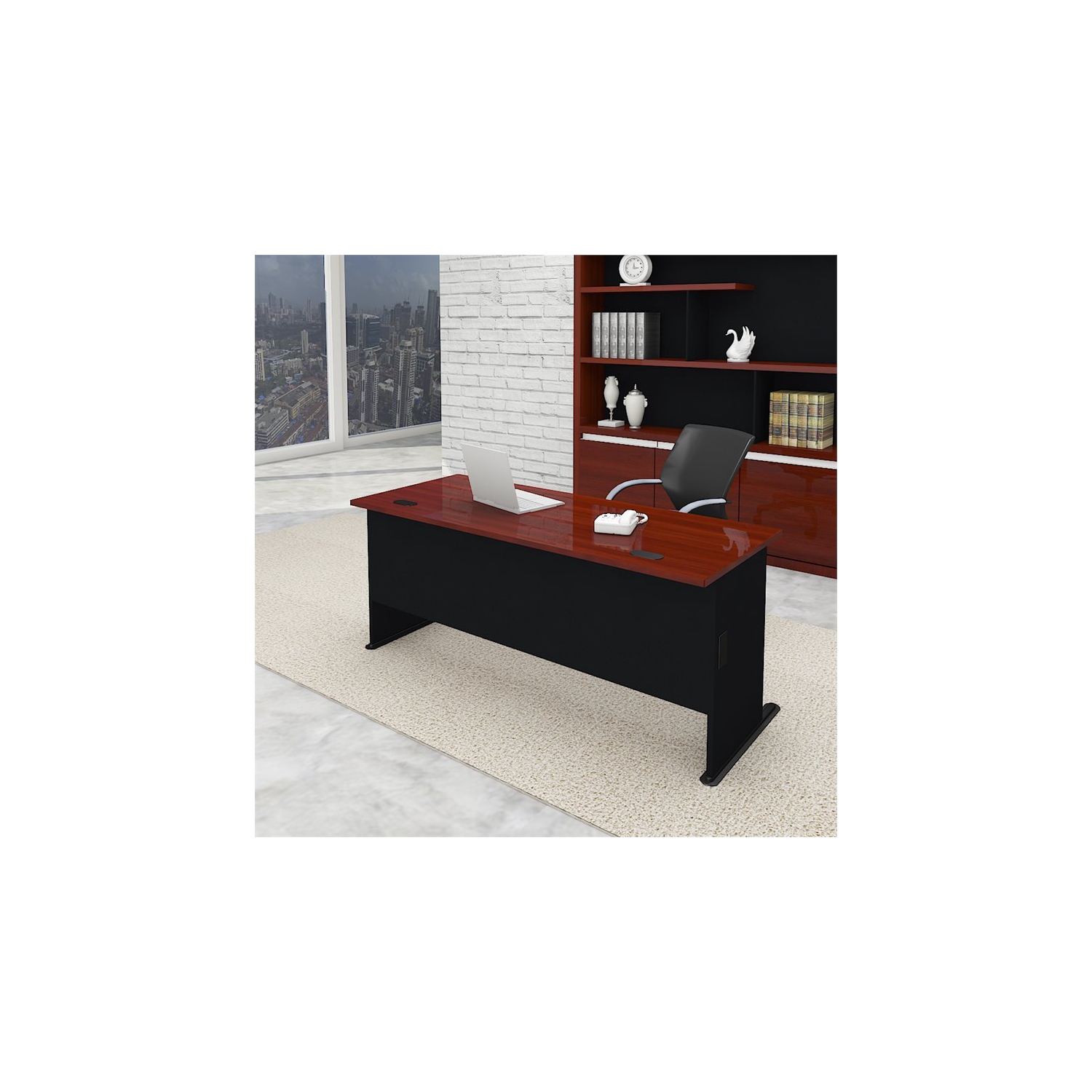 Bowery Hill 72" Desk in Hansen Cherry